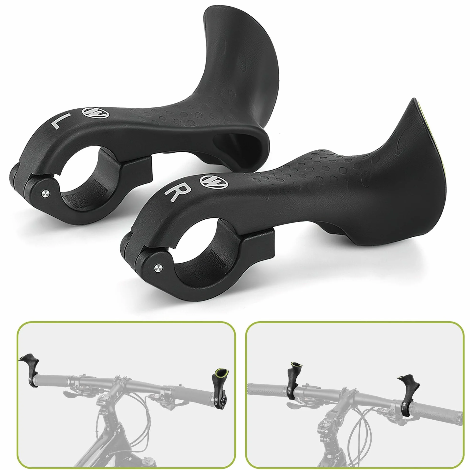 Ergonomiczne antypoślizgowe uchwyty na kierownicę rowerową MTB 21,8-22,2 mm