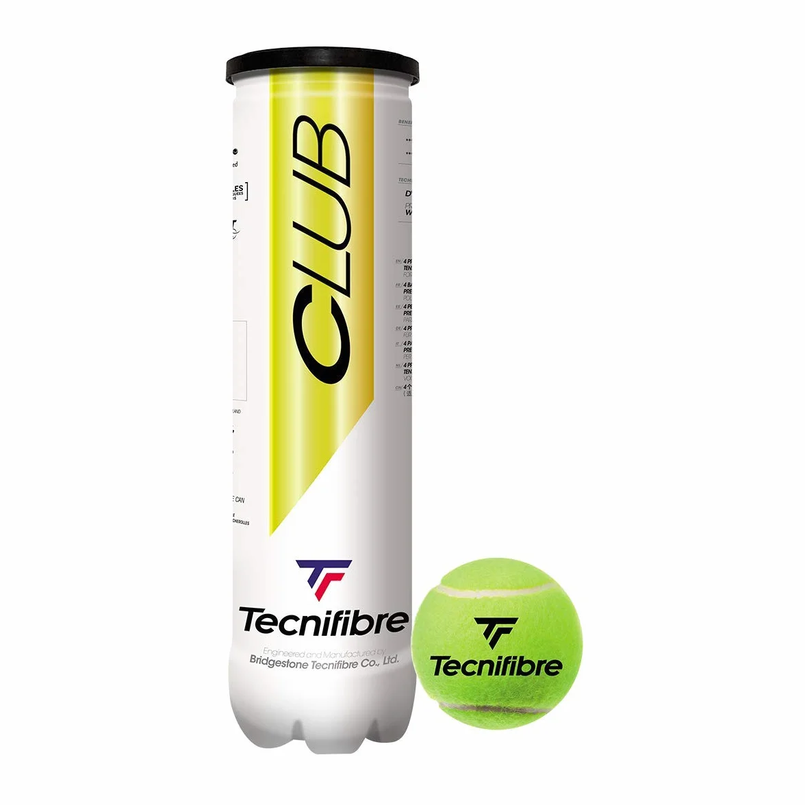 Piłki tenisowe Tecnifibre Club (4 piłki)