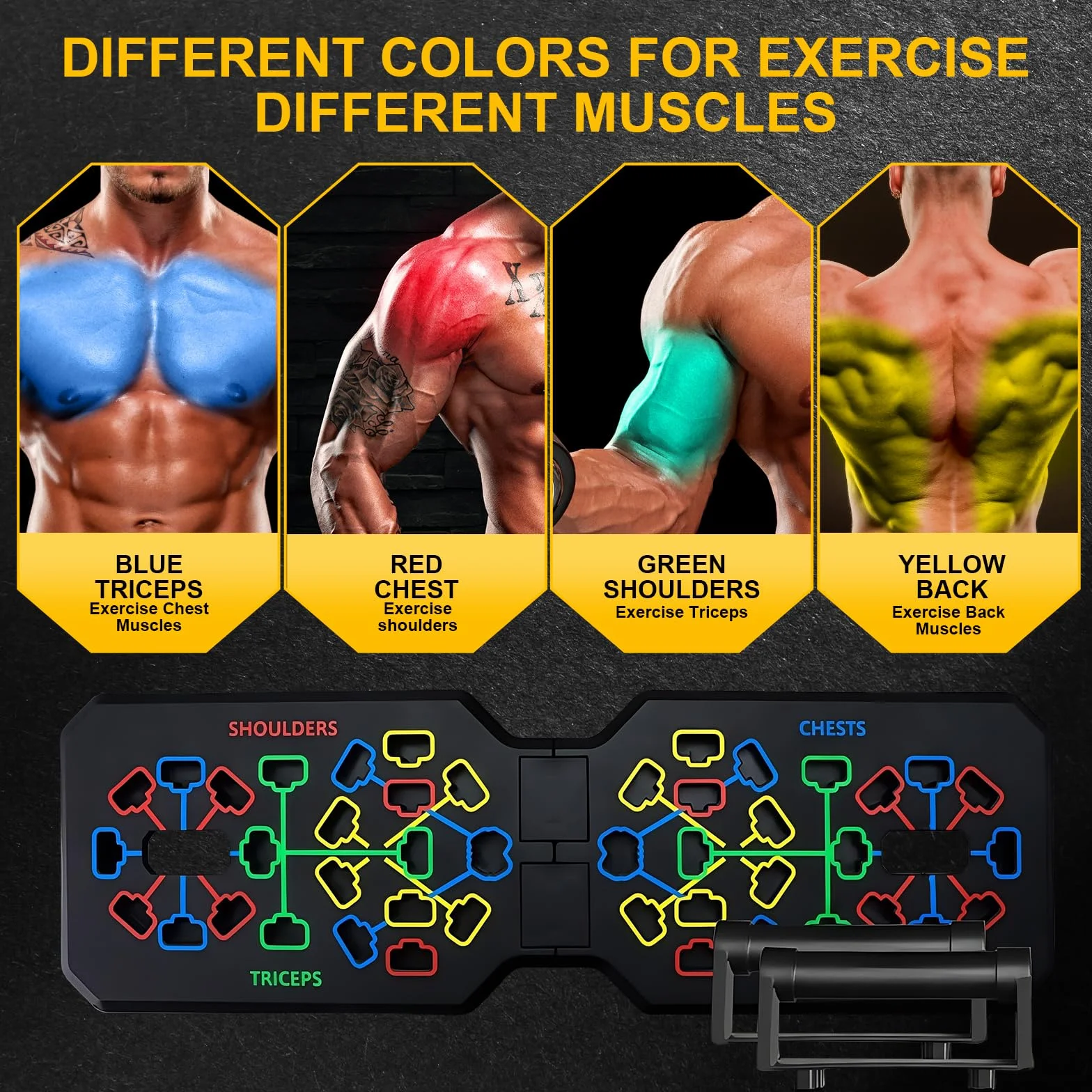 flintronic Push Up Bars, stojak pushup, trening siłowy - stojaki treningowe, amortyzowany uchwyt piankowy, antypoślizgowa solidna konstrukcja drążki push up dla mężczyzn i kobiet sprzęt do ćwiczeń na