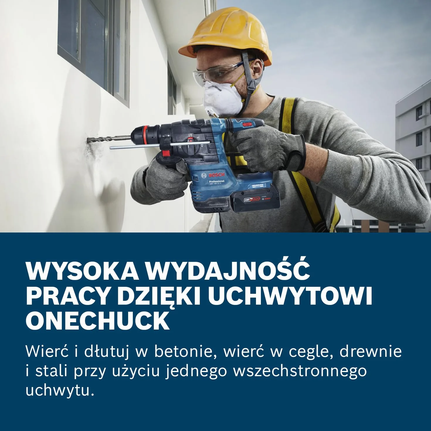 Bosch Professional GBH 18V-22 X Akumulatorowy młot udarowo-obrotowy 18V