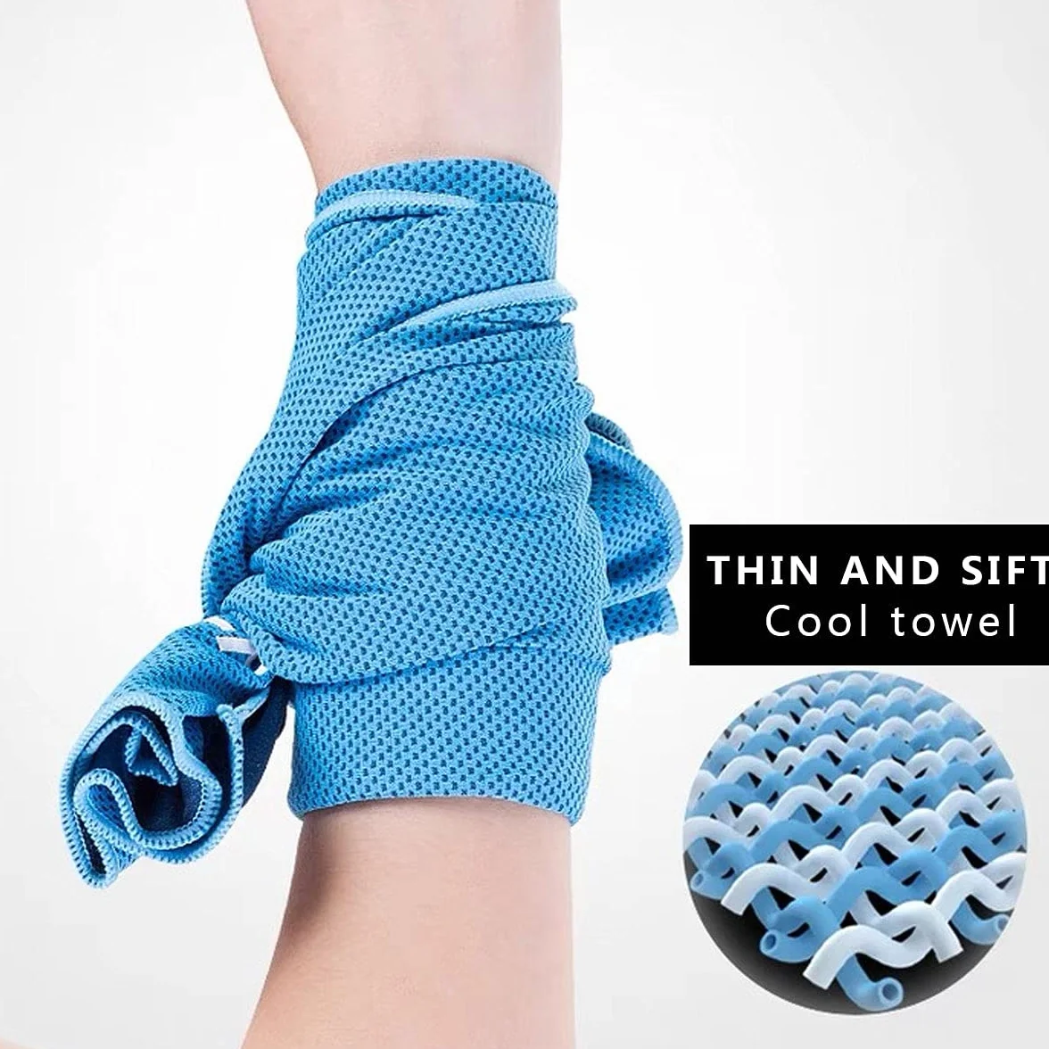 SuTe Zestaw 2 ręczników chłodzących, 90 x 30 cm Cooling Towel Cool Towel Set chłodzący ręcznik z mikrofibry zestaw ręczników chłodzących bambusowy ręcznik chłodzący do golfa fitness biegania sportu