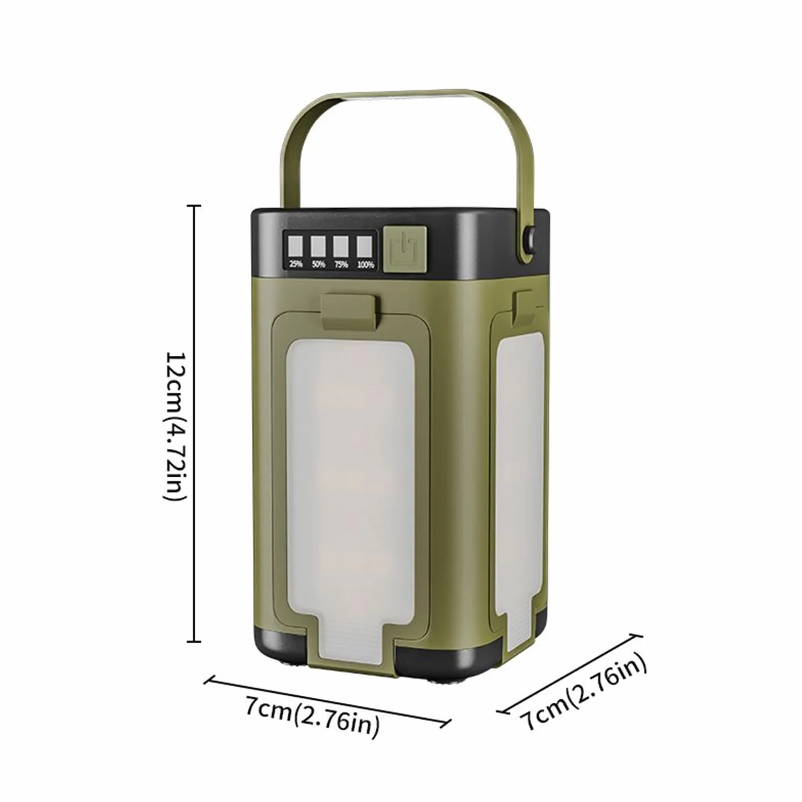 Camping Lamp LED Foldable Dimmable Rechargeable USB Battery Bright Light for Outdoor Activities 4.72x2.76x2.76in