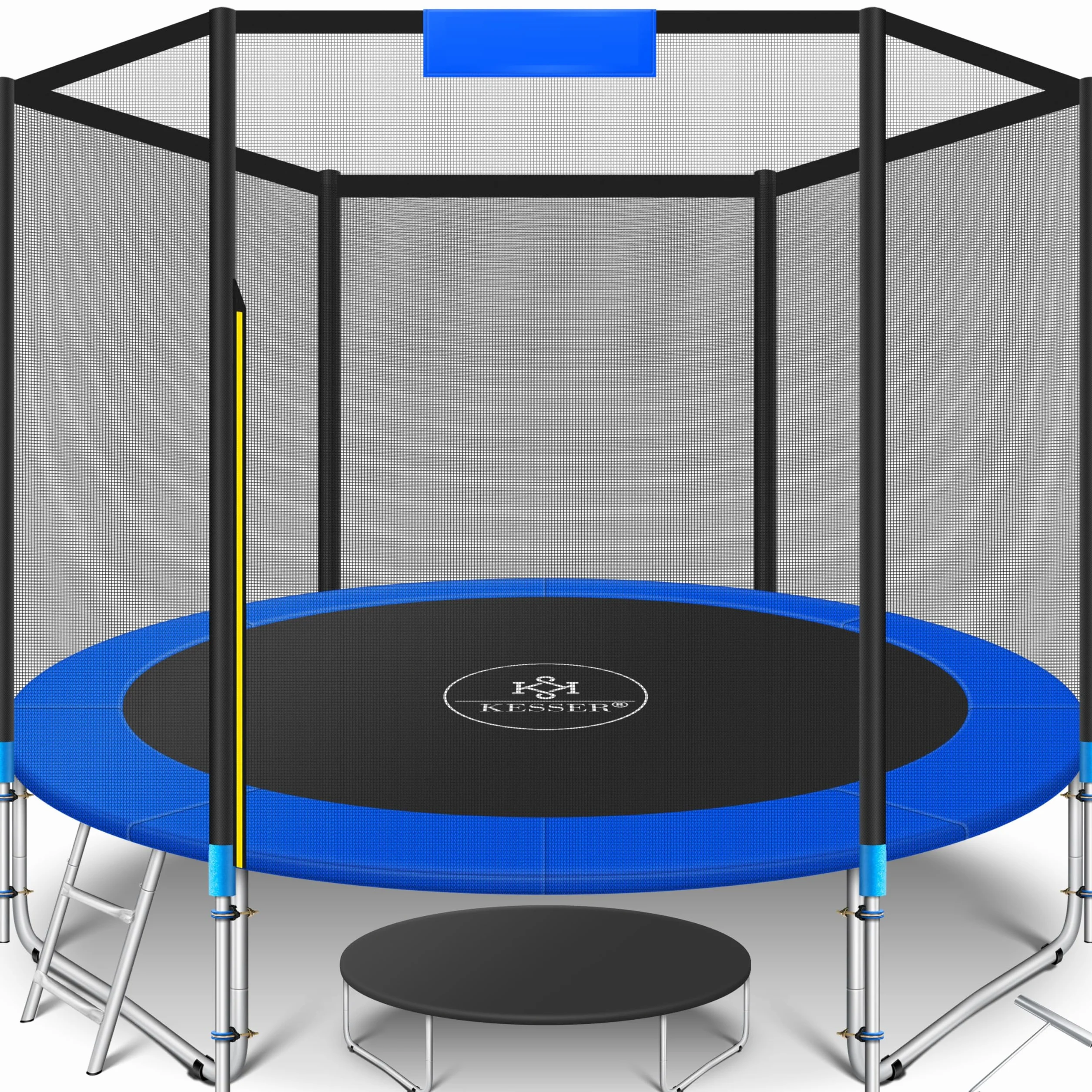 KESSER Trampolina ogrodowa z siatką zabezpieczającą 150 kg zestaw
