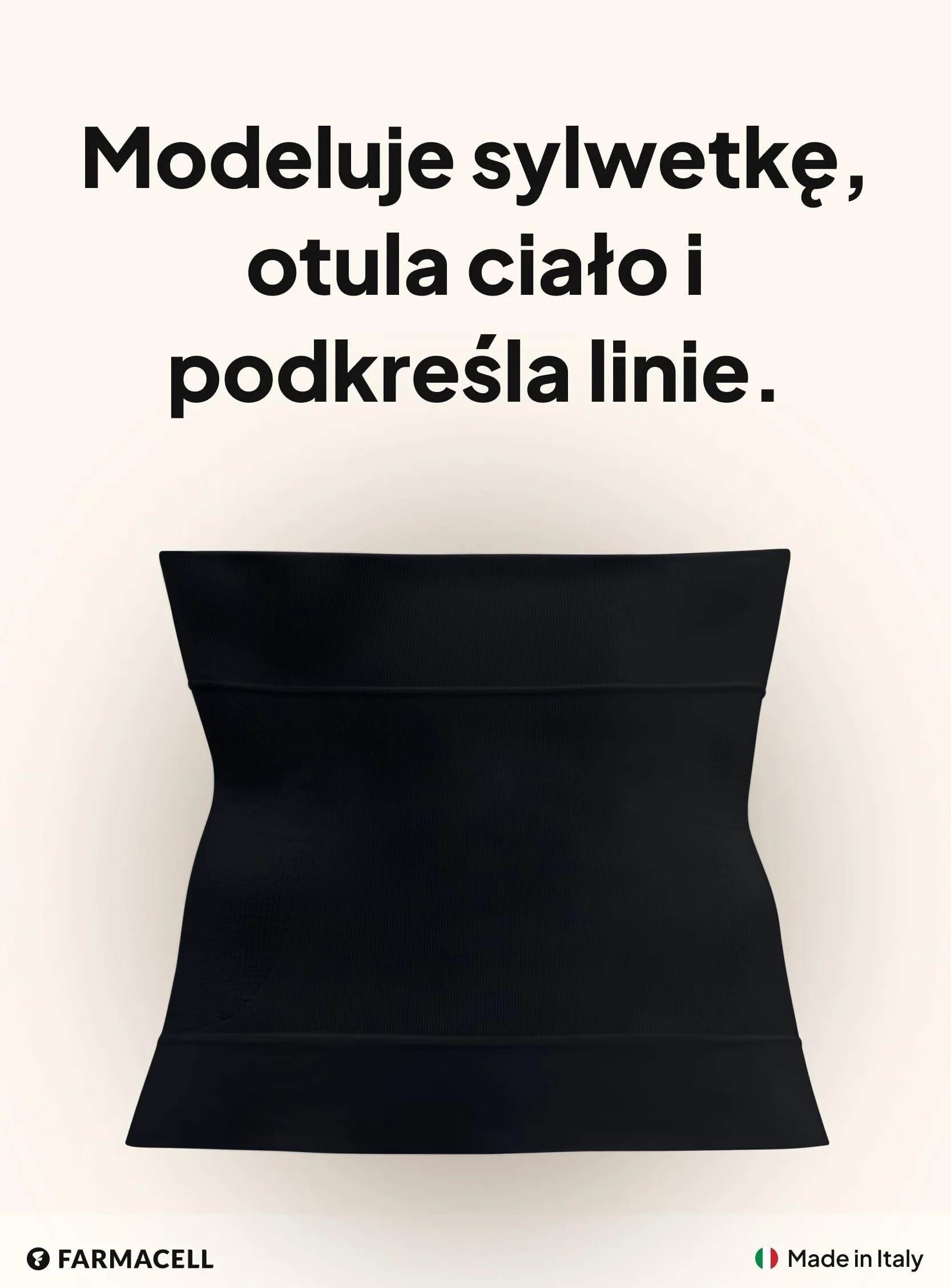 Farmacell Pas Wyszczuplający Na Brzuch dla Mężczyzn, Płaski Brzuch Shaper, Made in Italy