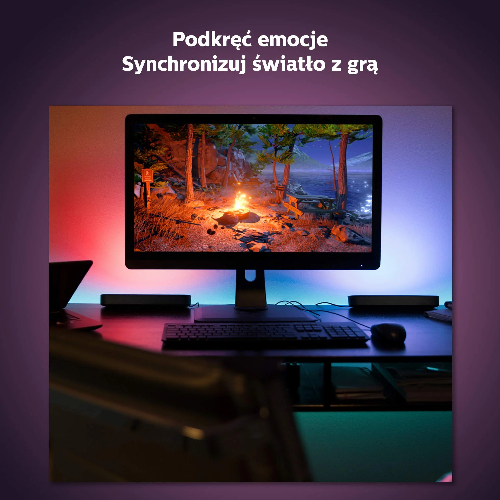 Philips Hue Play White and Colour Ambiance Smart Light Bar Podłużna Lampa Zestaw 2 szt. Czarny