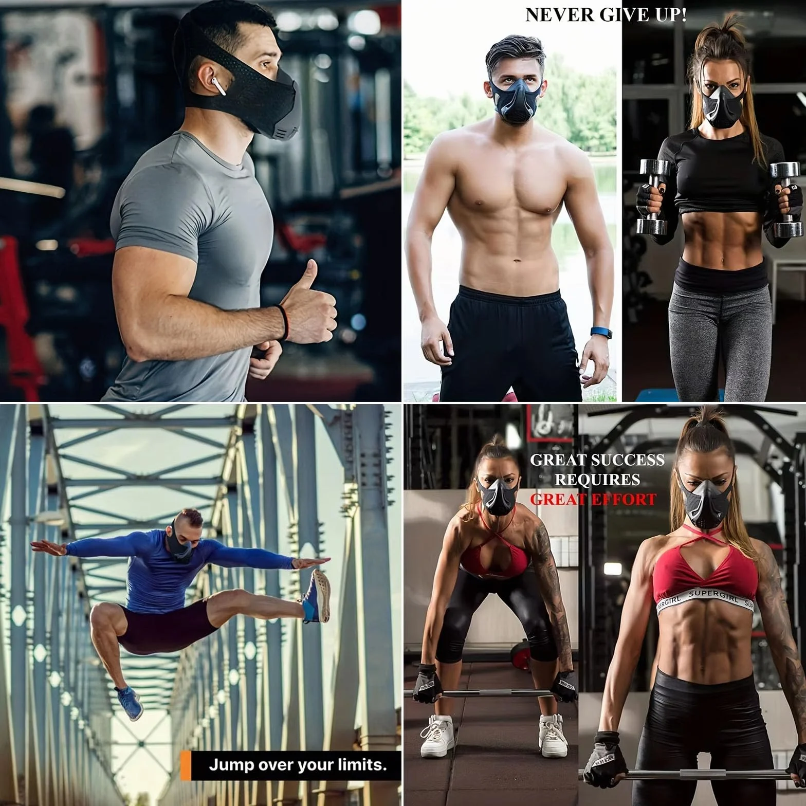 Maska do treningu wysokościowego, trenażer wytrzymałości, 25 poziomów oporu oddechowego, idealna do fitnessu, biegania, poprawy treningu cardio/wytrzymałości, maska oddechowa dla mężczyzn i kobiet