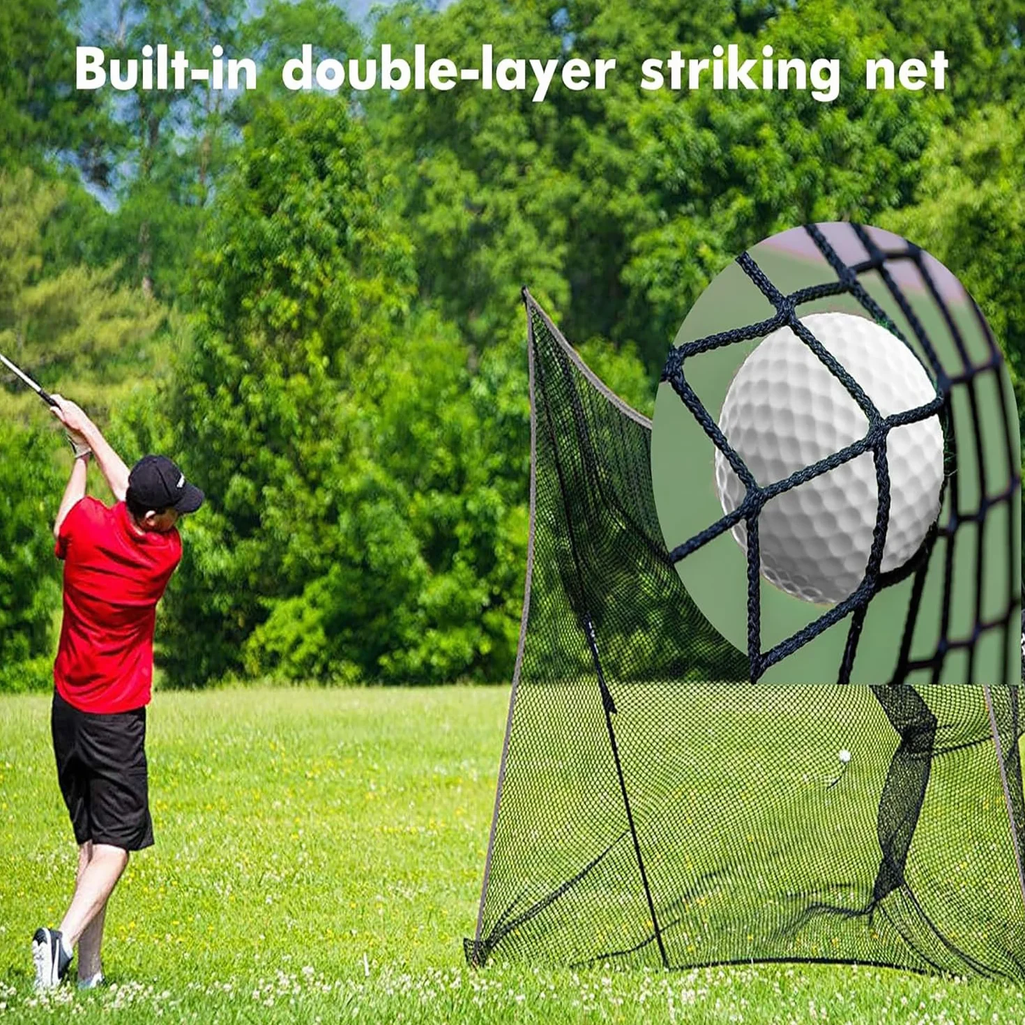 Golfowa siatka treningowa, do użytku wewnątrz i na zewnątrz, do golfa, baseballu, hokeja