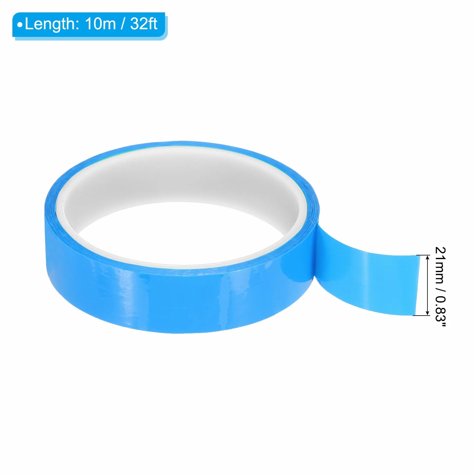 PATIKIL Bezdętkowa taśma na obręcz rowerową 21 mm x 10 m samoprzylepna turkusowa