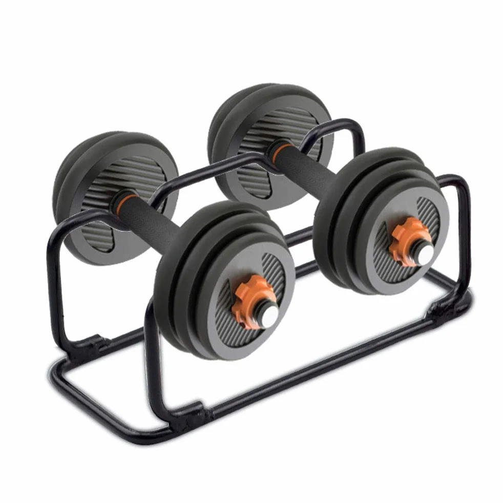 Stojak na hantle ze wzmocnionymi stalowymi wspornikami, kompaktowy stojak do przechowywania sztangi do domowego biura sprzętu fitness