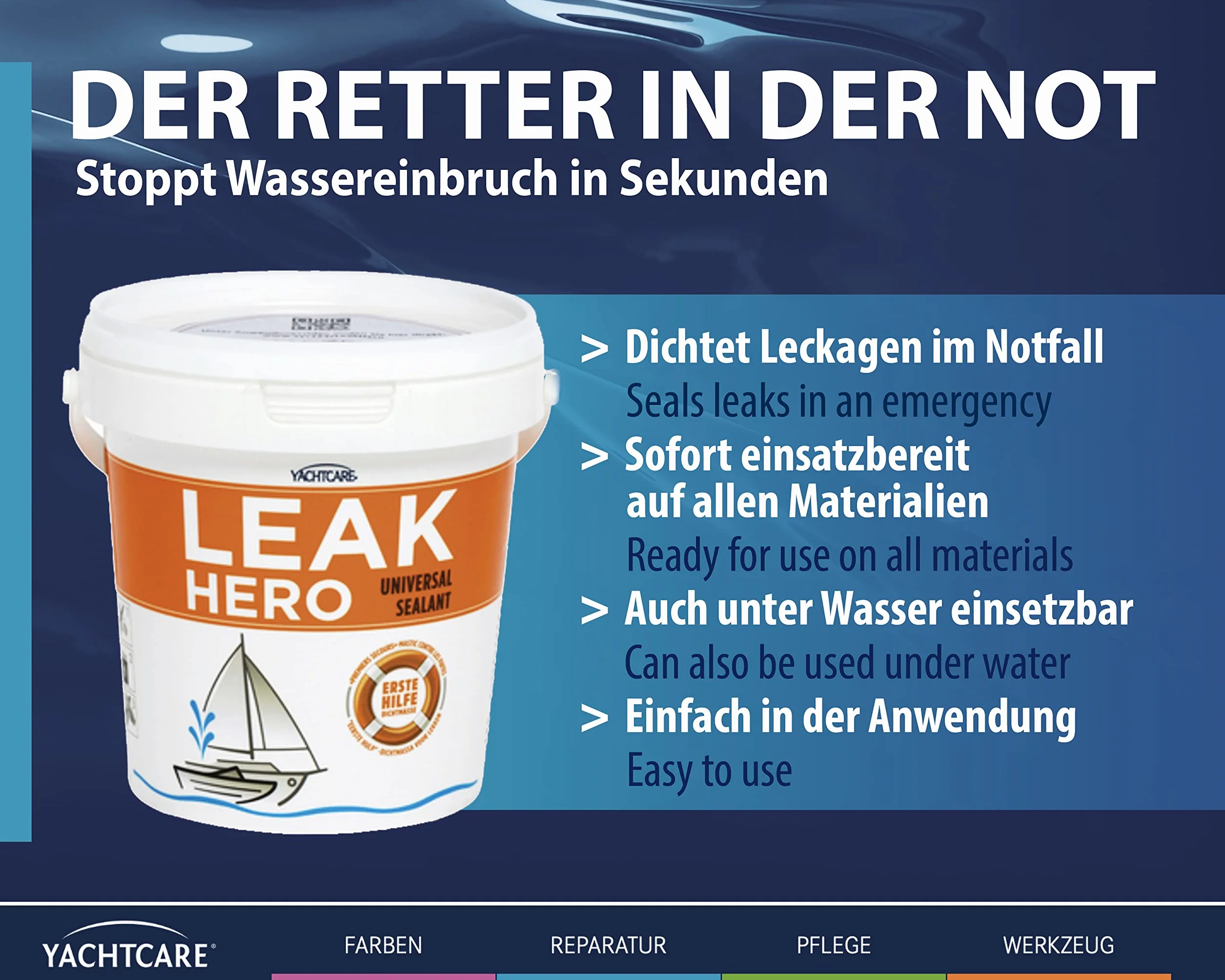Yachtcare Leak Hero 625ML – uszczelnienie wycieku w sytuacjach awaryjnych zawsze na pokładzie