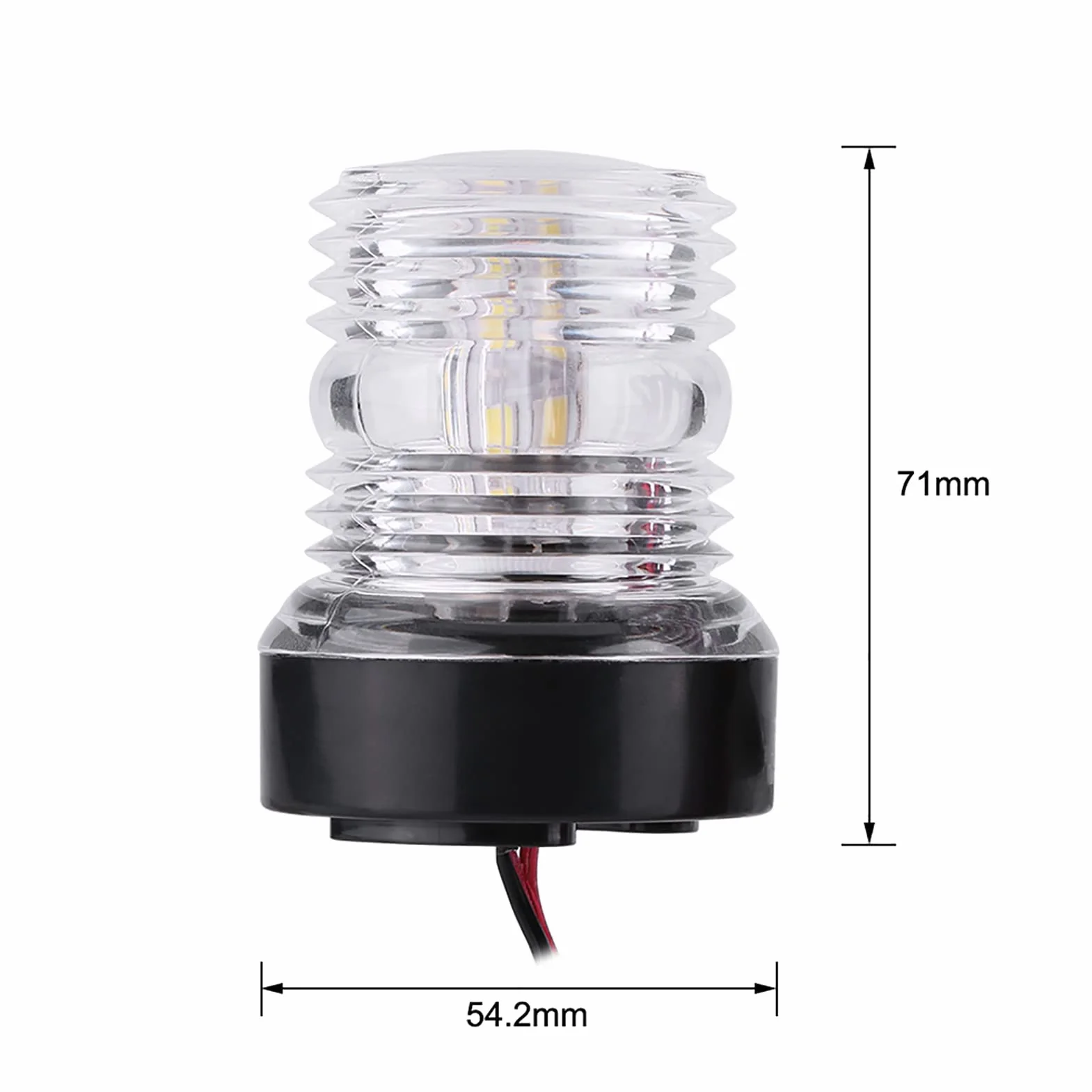 12 V LED światło nawigacyjne kotwica biała 360° lampa do łodzi nawigacja morskie światło stroboskopowe LED dookoła białe światło