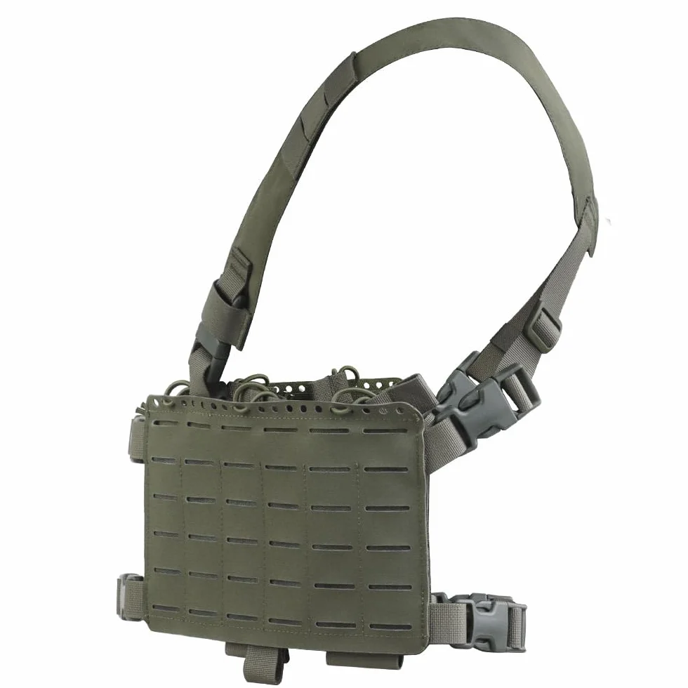 Chest Rig MOLLE Compatible Mag Pouch Radio GP Bag