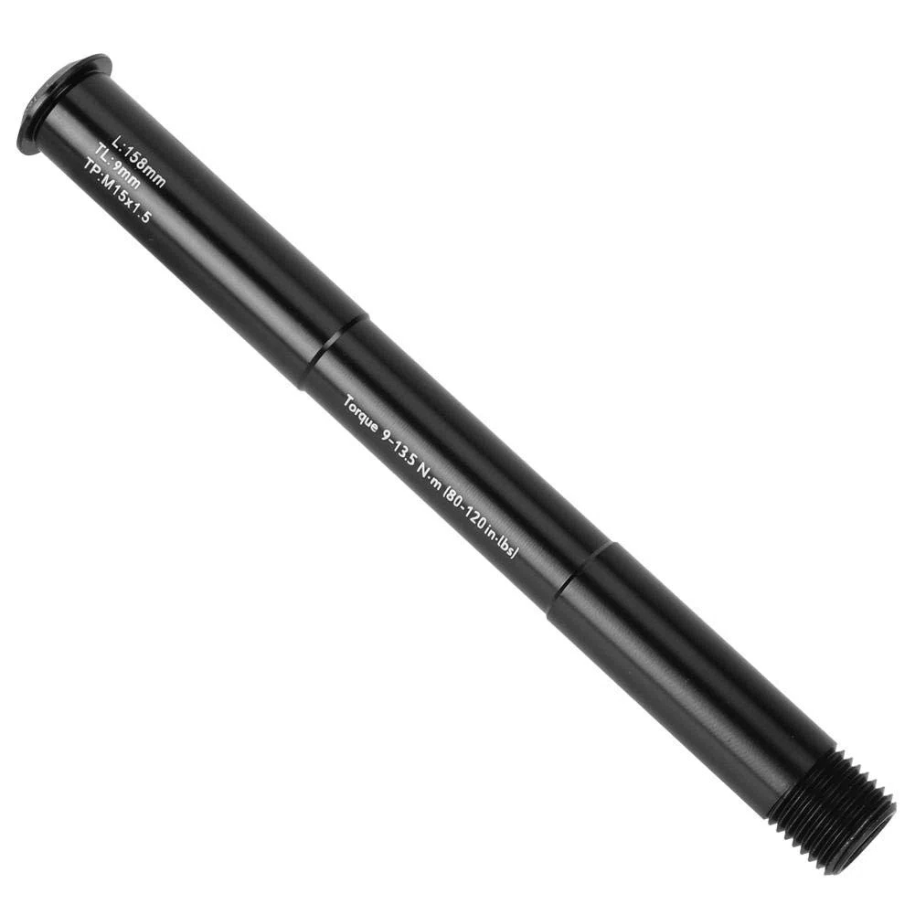 Keenso Oś widelca przedniego, rura piasty ze stopu aluminium dzięki wzmocnieniu fali do rowerów górskich RockShox (czarna) (15 x 110 mm (158 l)