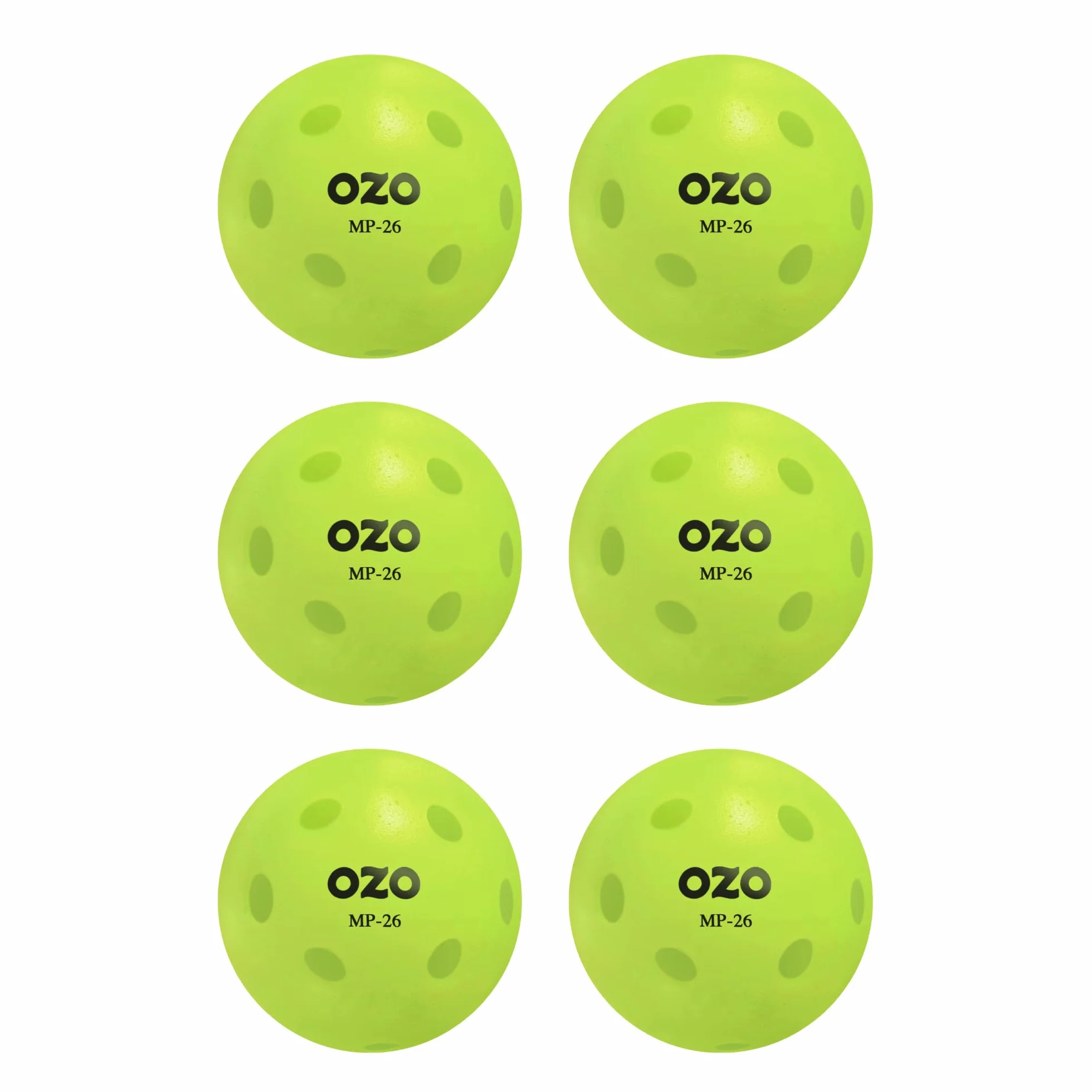OZO Pickleball zestaw 6 kulek wewnętrznych 26 otworów forma obrotowa