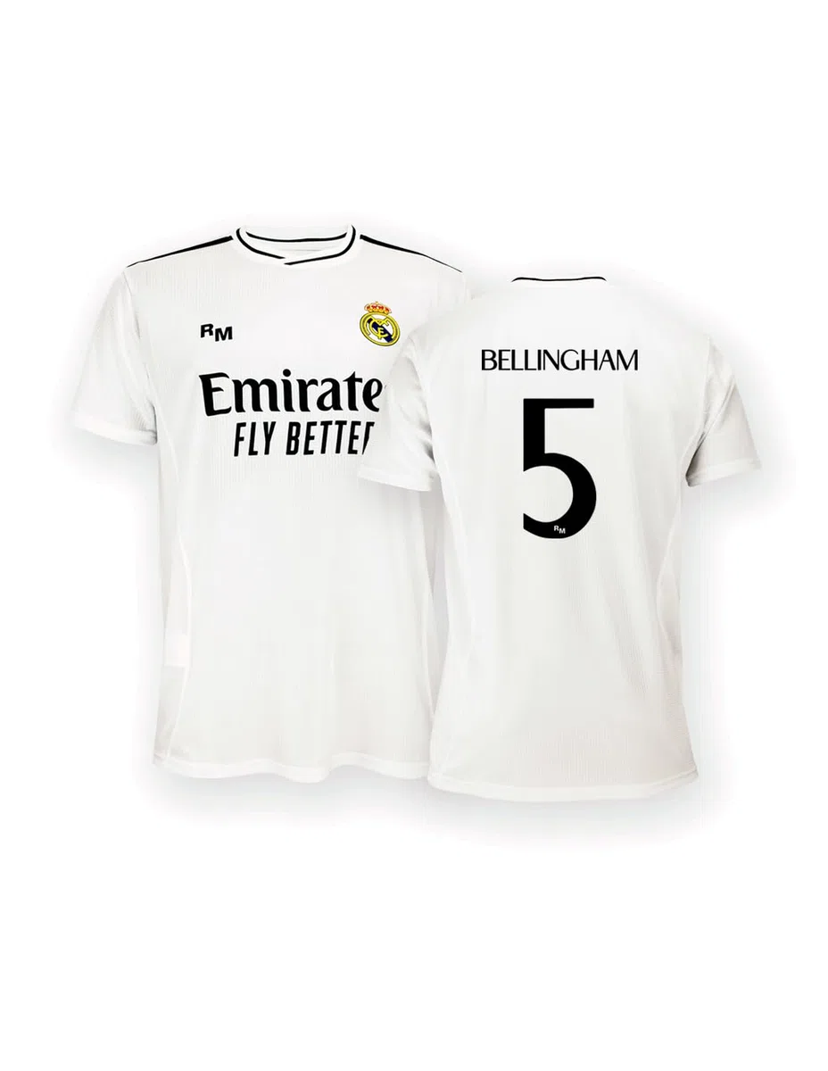 Real Madrid Zestaw Domowy Sezon 24/25, Bellingham, 8 Lat, Replika Z Oficjalną Licencją