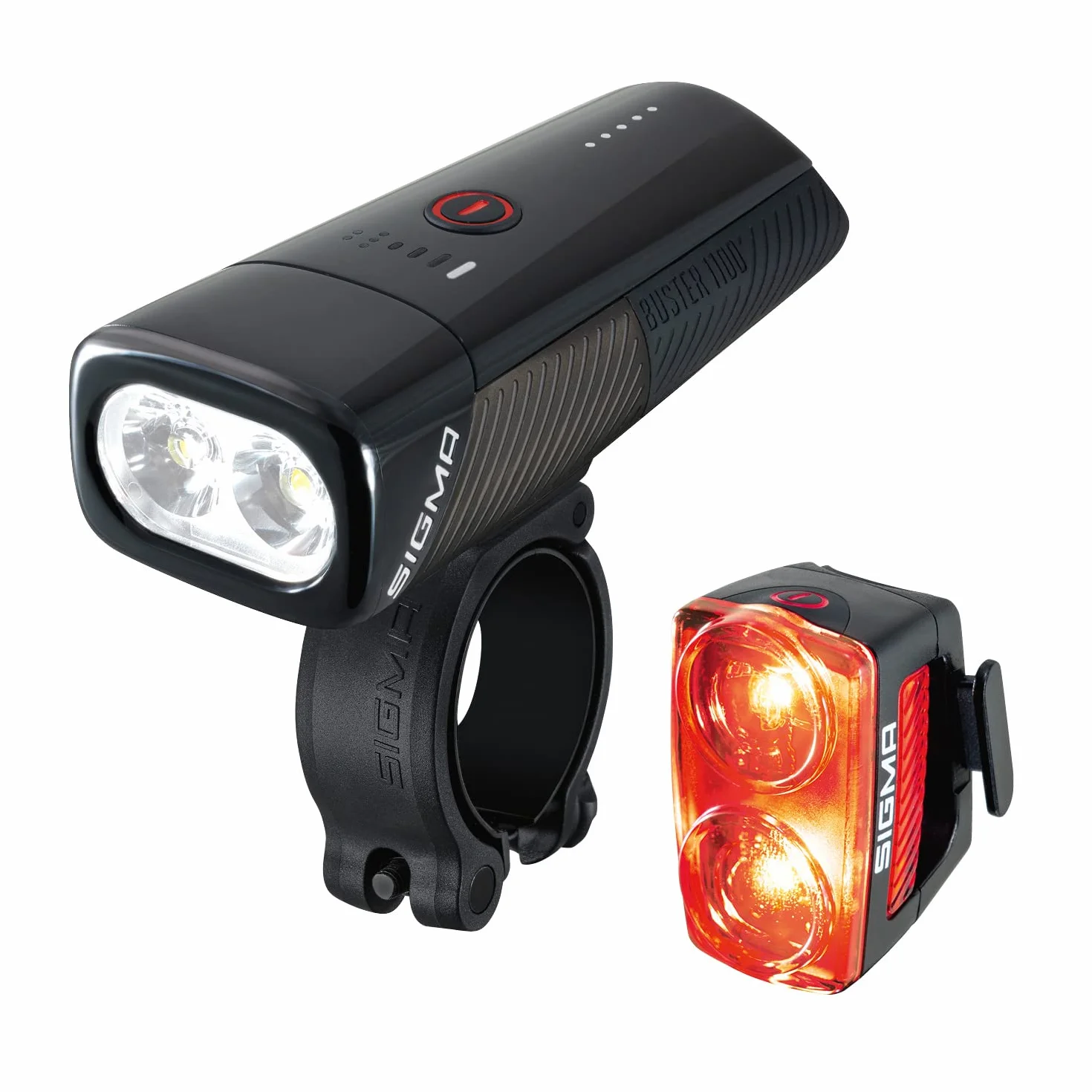 SIGMA Buster 1100/RL150 zestaw oświetleniowy 1100 lumenów przednie 150 lumenów tylne światło hamowania