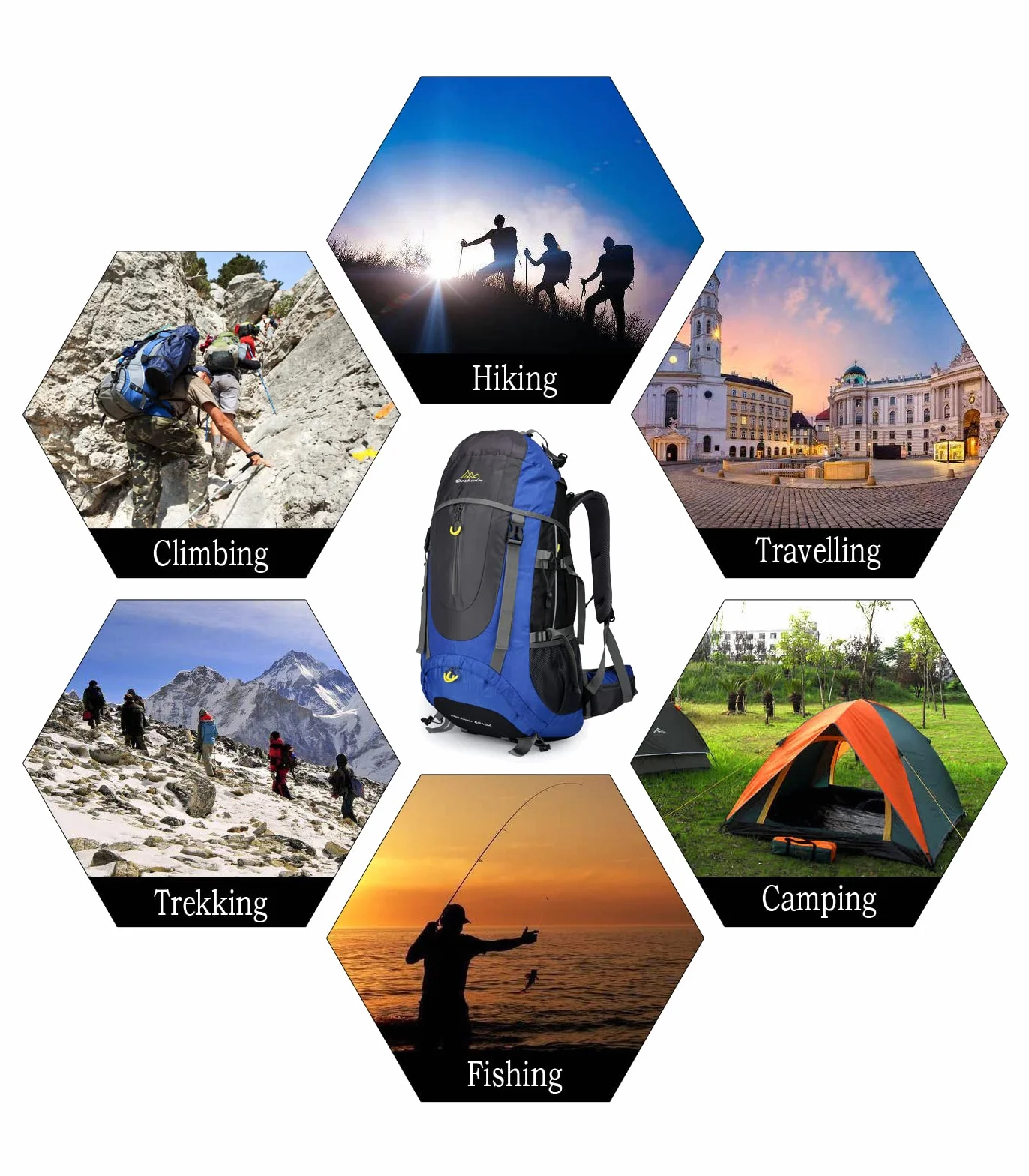 Plecak podróżny 70L Camping Trekking