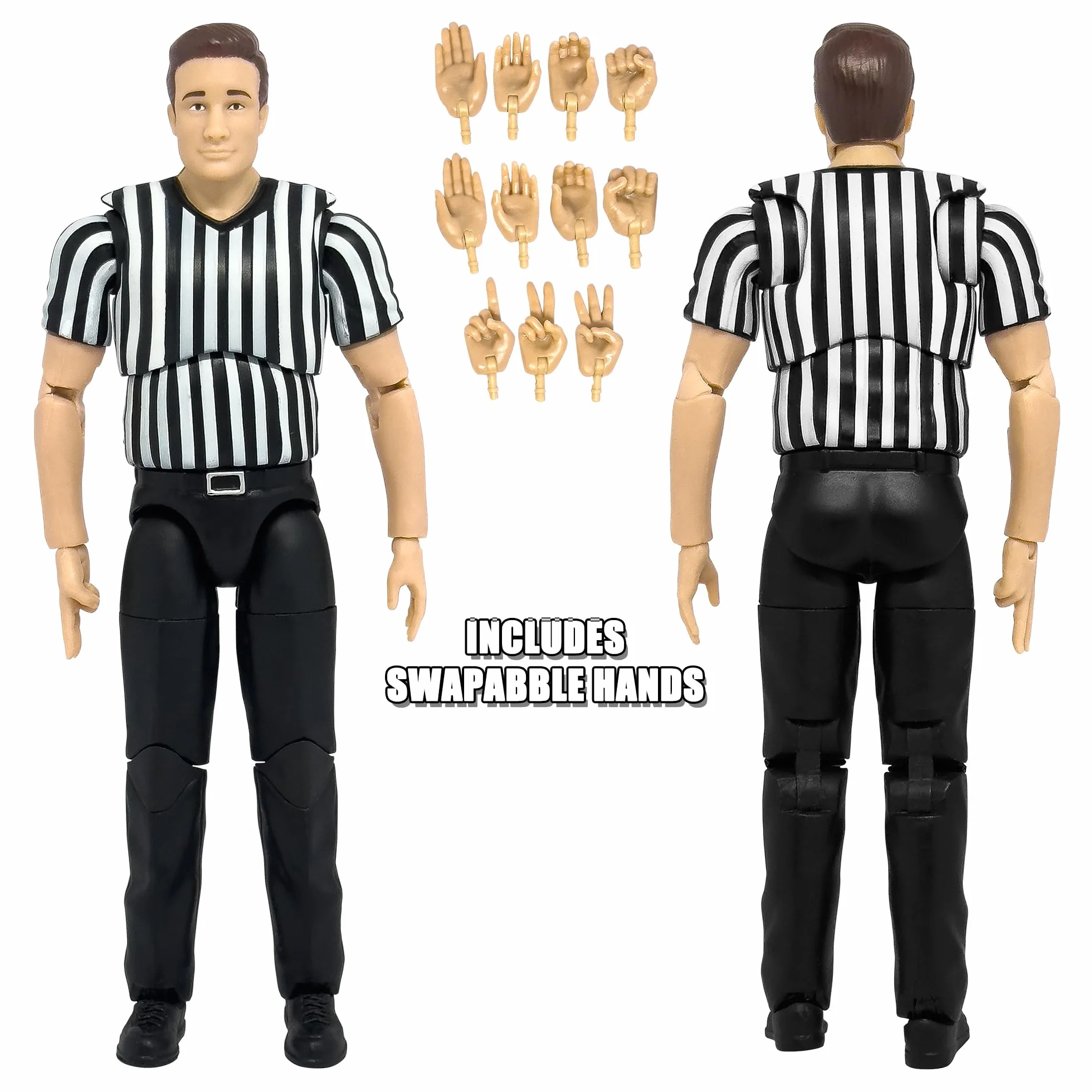 Figures Toy Company Figurki Ultimate Sędzia z artykulacją Deluxe WWE Wrestling 15 cm