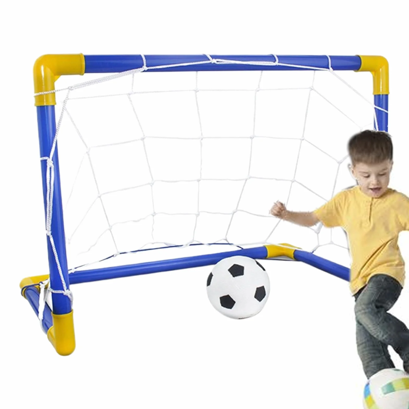 Soccer Net, Training Target, Portable Foldable Design, Durable Frame Construction, Football Goal, Ideal for Kids Practice, Indoor Drills, Outdoor Games, Backyard Skills Development