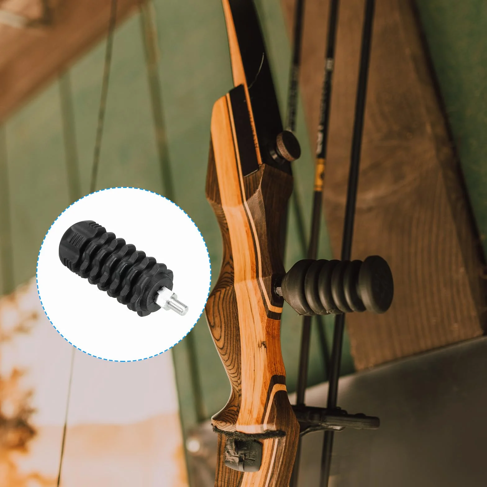 PATIKIL Stabilizator łucznictwa gumowy tłumik przedłużacz do łuku recurve czarny