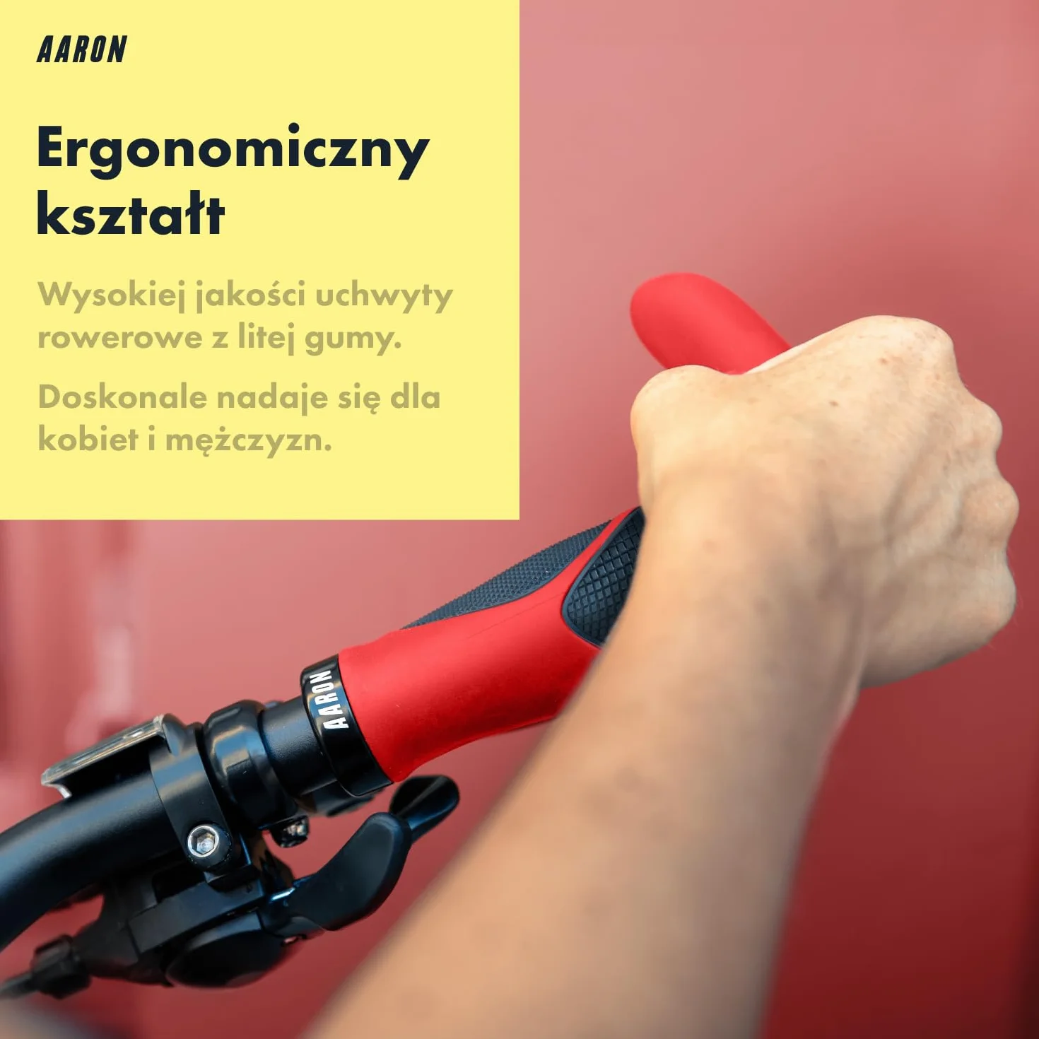 Aaron Horn - uchwyty na kierownicę z żelową amortyzacją - ergonomiczne rogi kierownicy z antypoślizgowego kauczuku - uchwyty rowerowe do e-bike, roweru trekkingowego, roweru górskiego, roweru