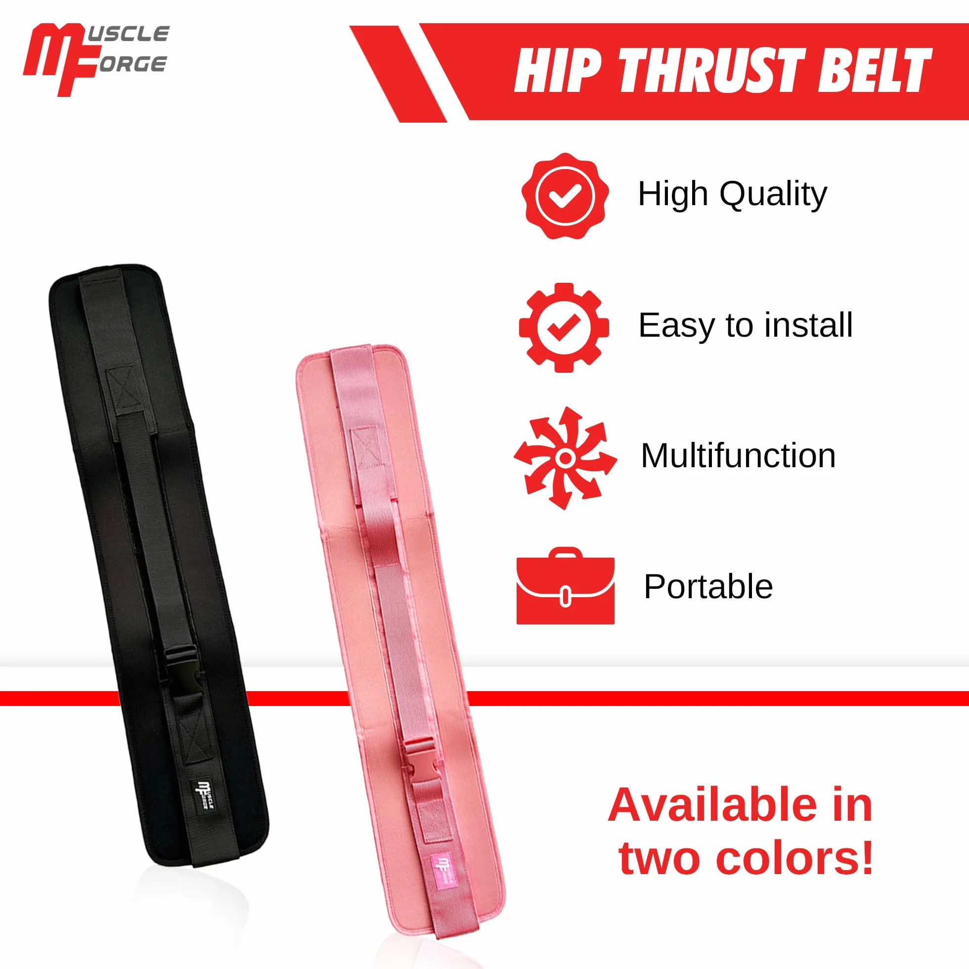 Pas obciążeniowy na biodra do hantli, hip thrust, pośladków