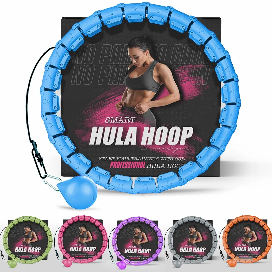 Inteligentne obręcze hula hop z licznikiem 56-112 cm regulowane antypoślizgowe 2w1 fitness