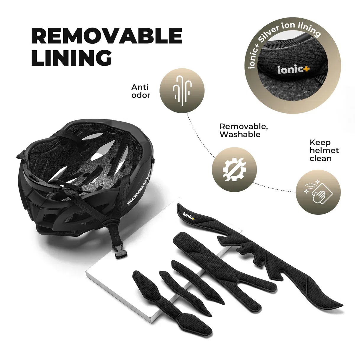 ROCKBROS Kask Rowerowy Dla Dorosłych z Magnetycznie Odpinanym Daszkiem, Kask MTB Oddychający Kask Rowerowy Szosowy z Regulacją Dla Kobiet i Mężczyzn, 58-62 cm