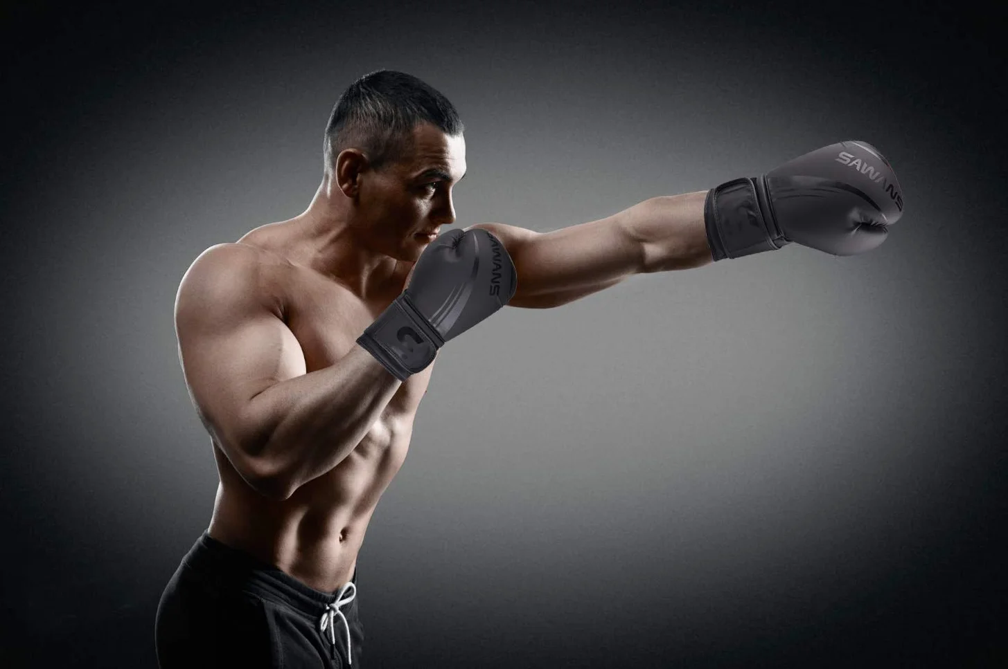 SAWANS® Rękawice bokserskie profesjonalne MMA sparing kickboxing worek treningowy muay thai walka