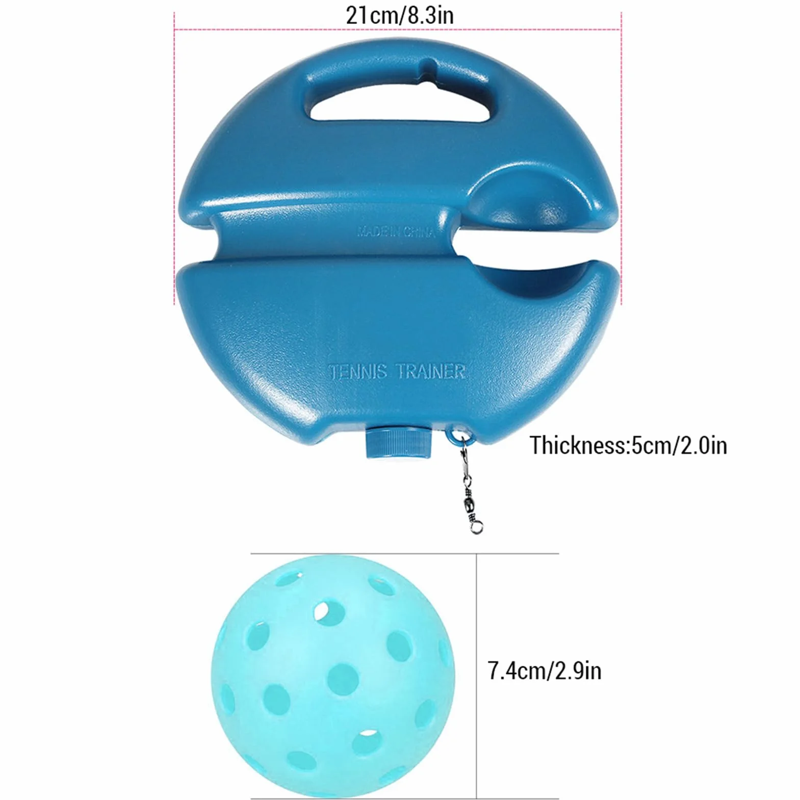 Dopasuj Buddy Pickleball Trainer Single Player Ball Launcher Red Portable Pickleball Training Aid odpowiedni dla dorosłych i dzieci, idealny do ćwiczeń samodzielnie.