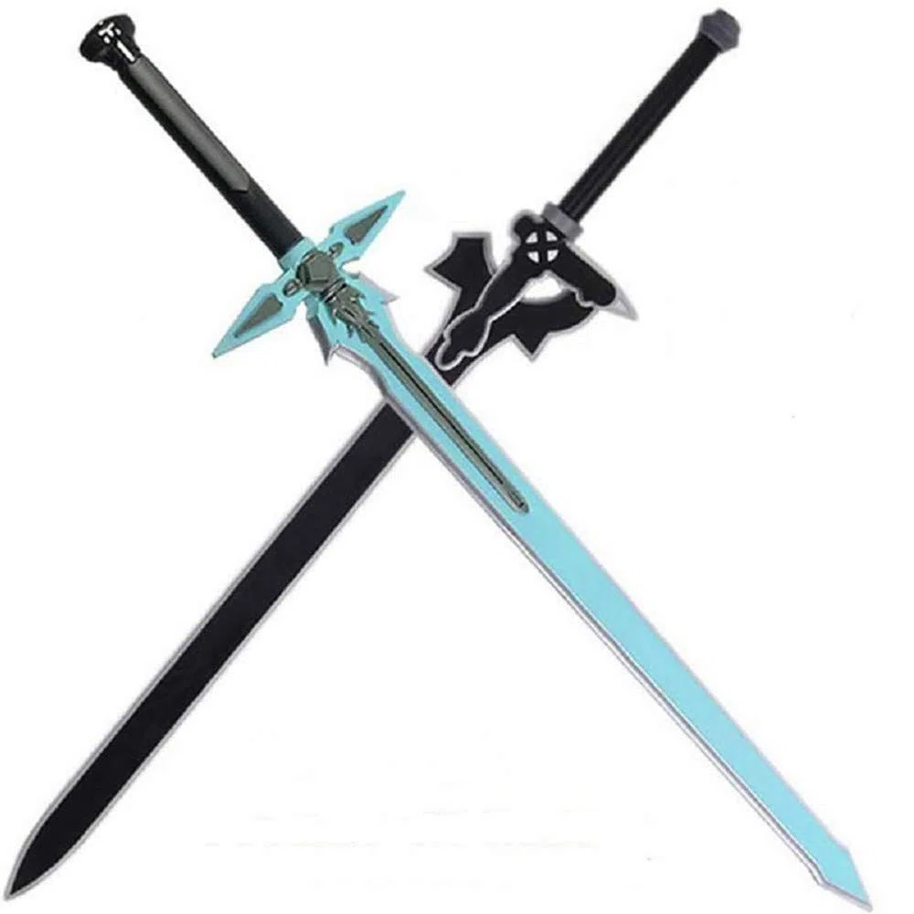 damdos Halloween rekwizyt pianka PU 80 cm ciemny odstraszacz Kirito Kirigaya miecz Kirigaya Kazuto Cosplay Yuuki Asuna czarny miecz (2 szt./zestaw)