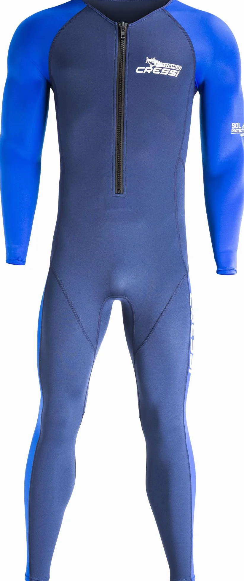 CRESSI Wahoo Man Monopiece kombinezon niebieski/jasnoniebieski 2 mm XL/5 - męski jednoczęściowy kombinezon z neoprenu premium 1,5/2 mm i elastanu idealny do różnych aktywności wodnych,