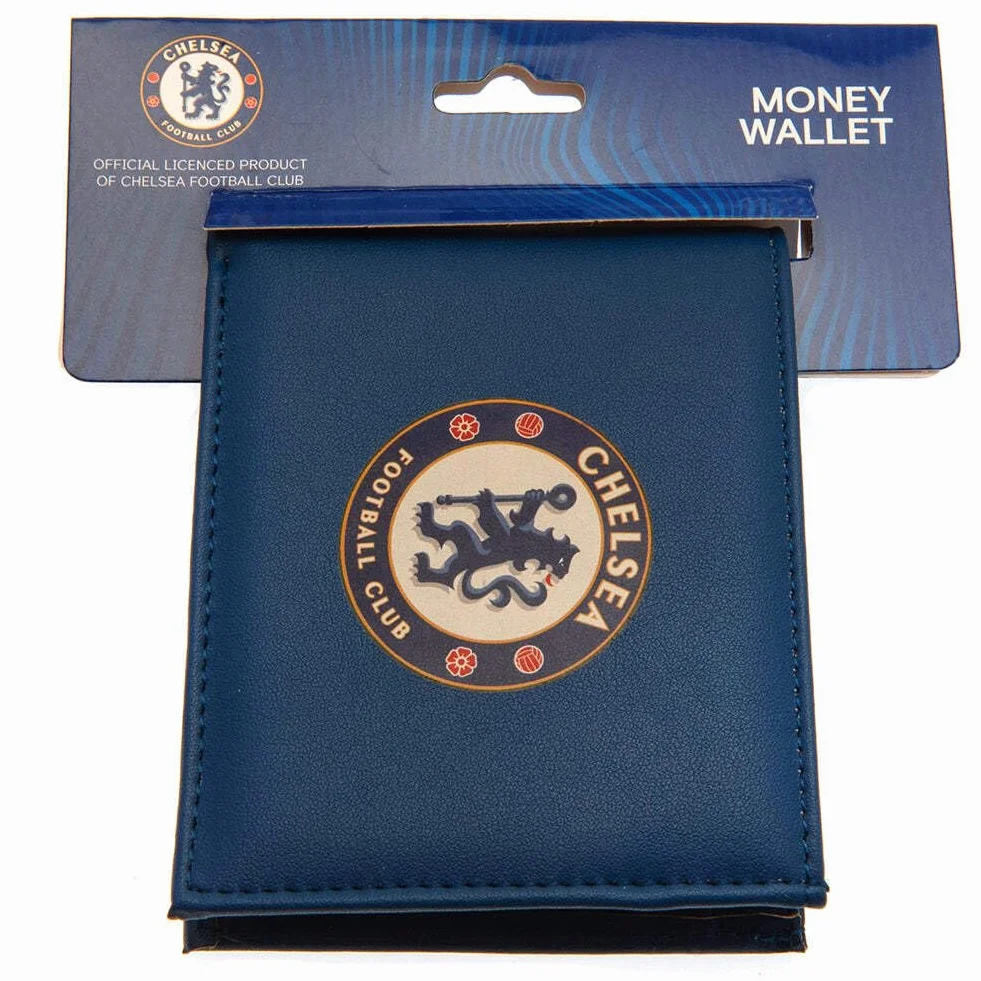 Chelsea FC - portfel ze skóry PU z herbem, Niebieski, biały, czerwony, Jeden rozmiar