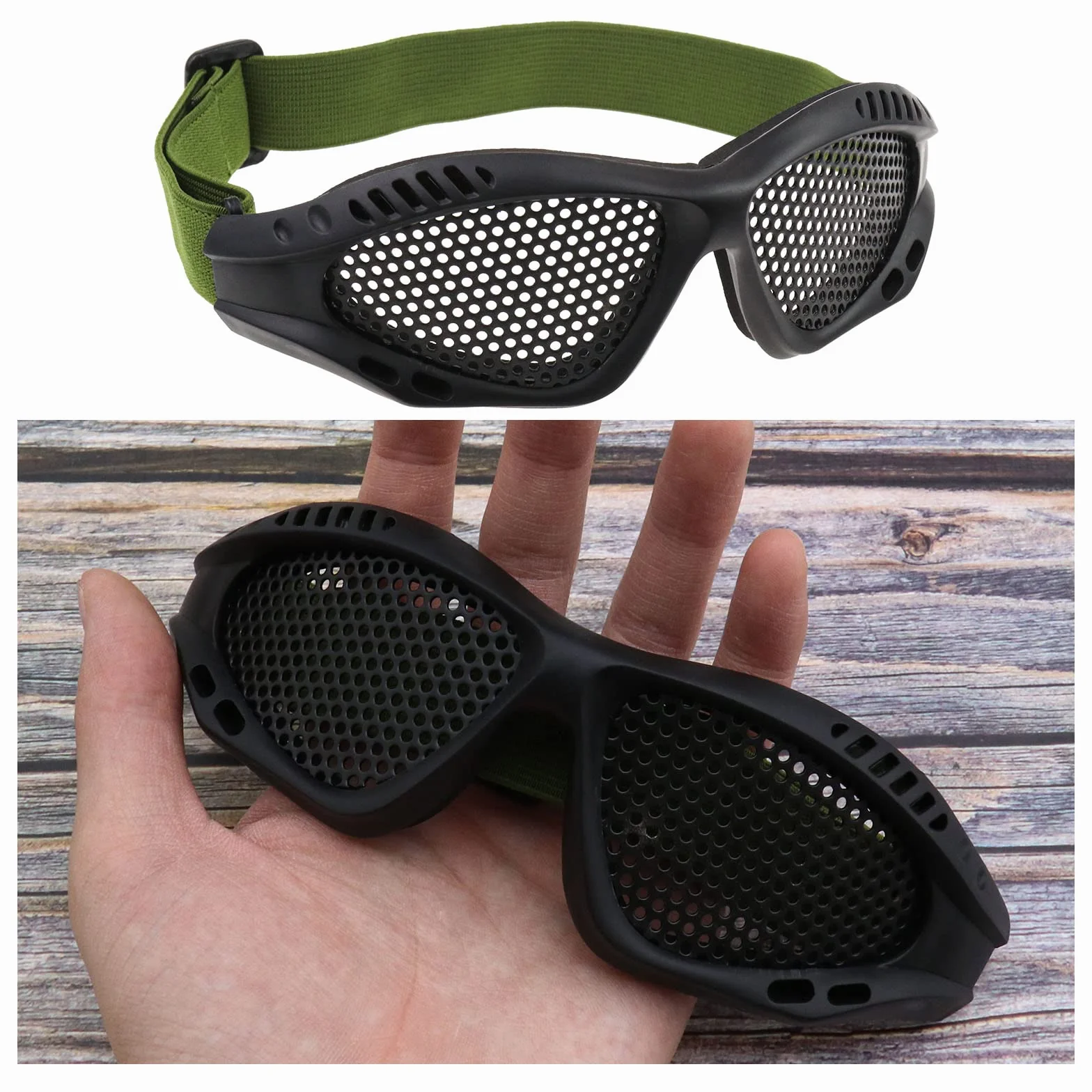 Create idea Strzelanie taktyczne gogle do airsoftu myśliwskiego piasek metalowa siatka ochrona oczu okulary