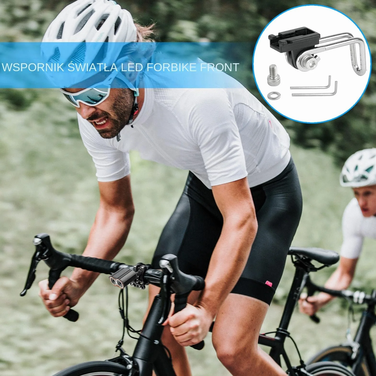 Bikes Fork Light Mount, Front Light Holder Stand for Cycling, Bicycles Headlight Fork Bracket, Fork Mount Headlight Bracket, Cycling Light Holder, Front Light Holder for Bikes, Bicycle Headlight Brack