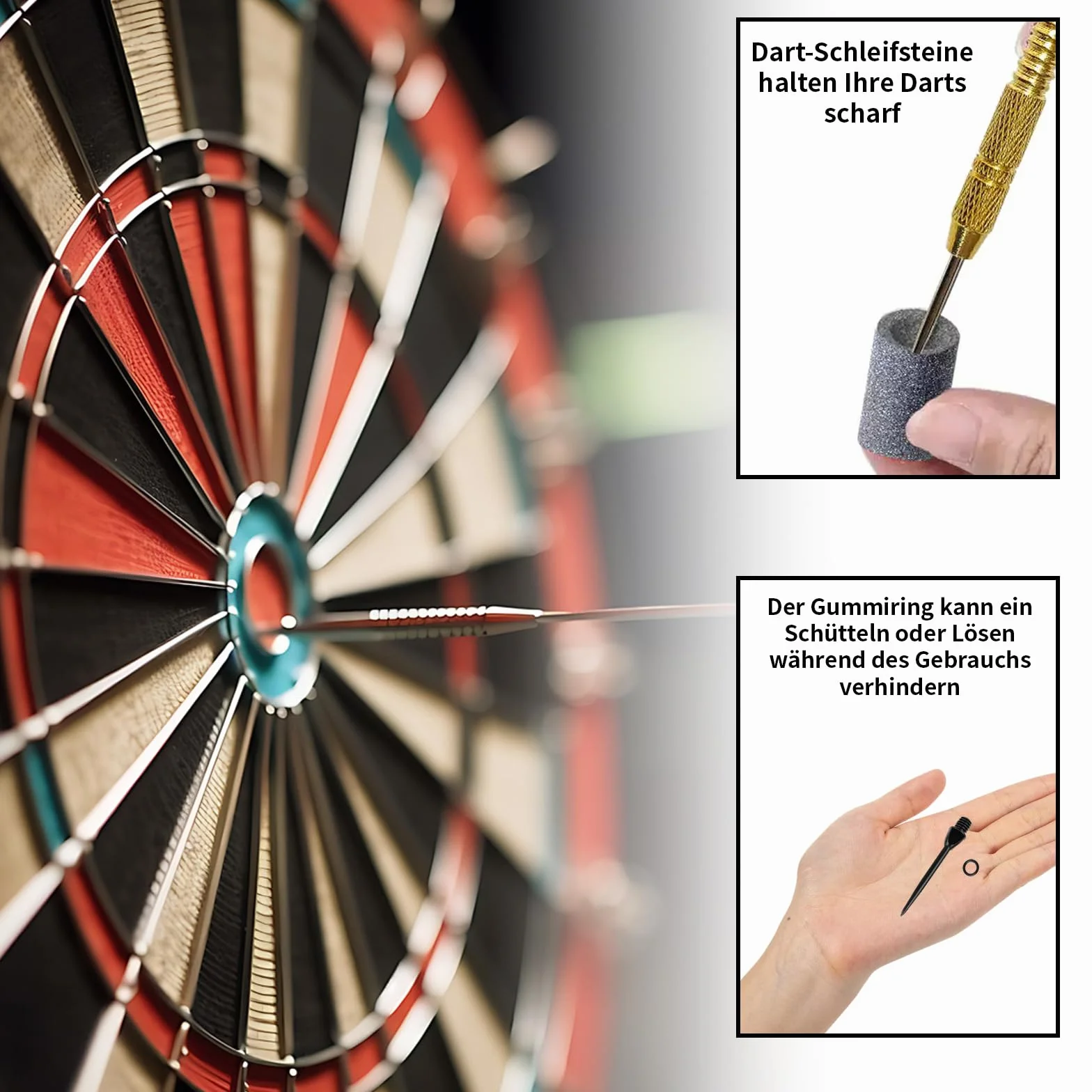 15 sztuk stalowych grotów do darta z 30 gumowymi pierścieniami, stalowe groty do darta do darta stalowe, metalowe końcówki do darta do wymiany rzutki Softdart z 2 ostrzałkami