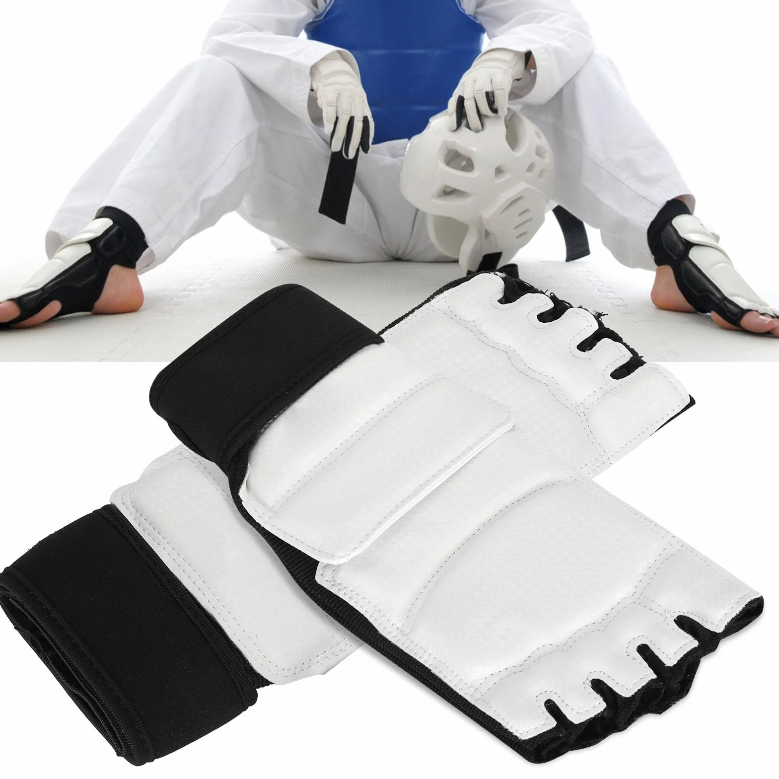 Taekwondo Foot Guard, Taekwondo Foot Boxing Protection Ankle Support Kickboxing Gym Training Part (L)