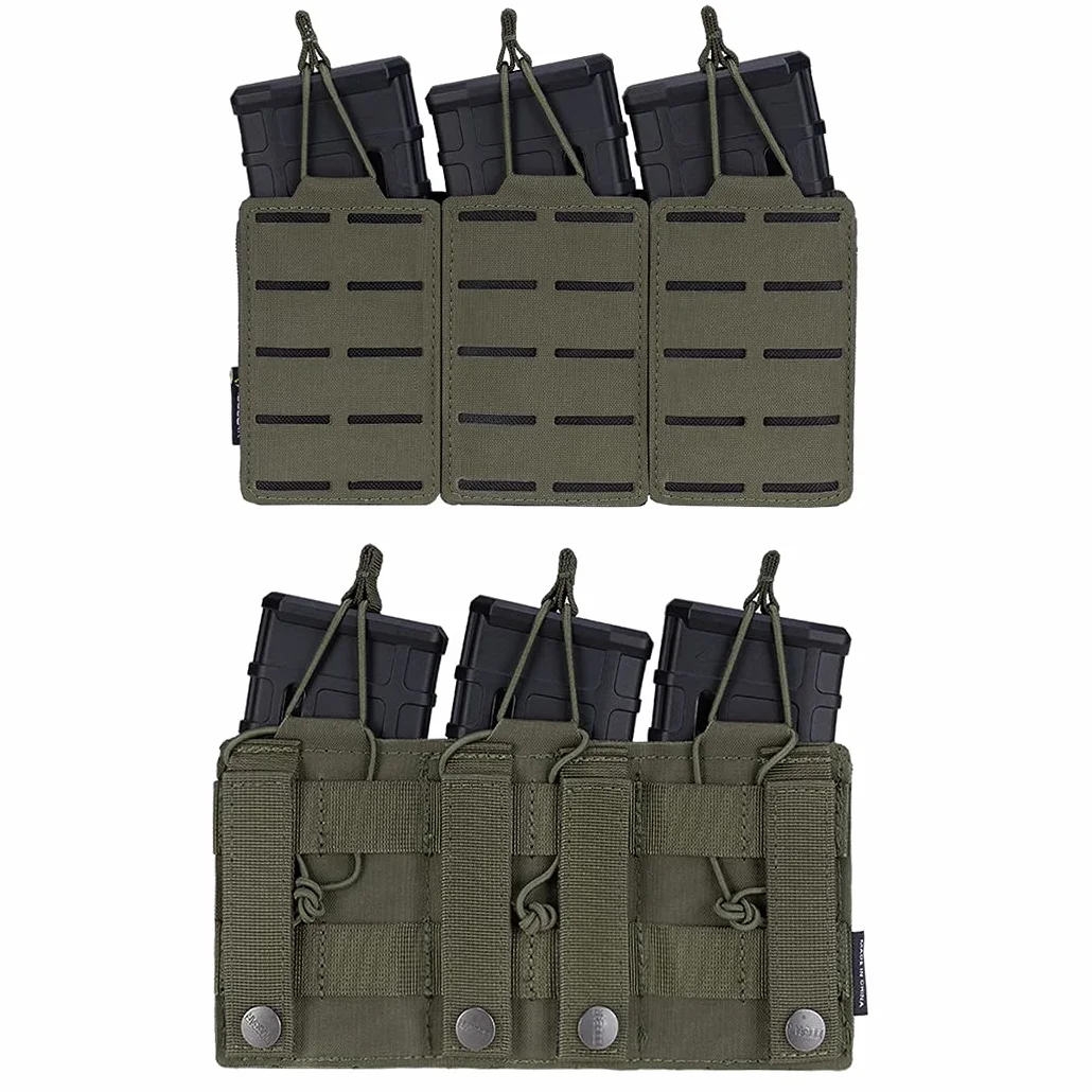 IDOGEAR Tactical Top otwarty pokrowiec na czasopisma Triple Molle do magazynów karabinowych M4 M14 M16 AR-15 5,56MM