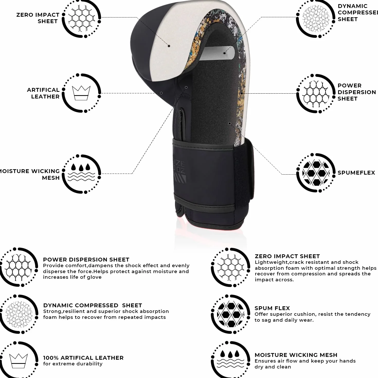AQF Rękawice Bokserskie Dla Dzieci I Dorosłych - Na Worek Muay Thai, Boks Skórzane 4oz Do 16oz Na Wykrawania MMA Fighting & Kickboxing Z Dodatkowymi Warstwami Wyściółki