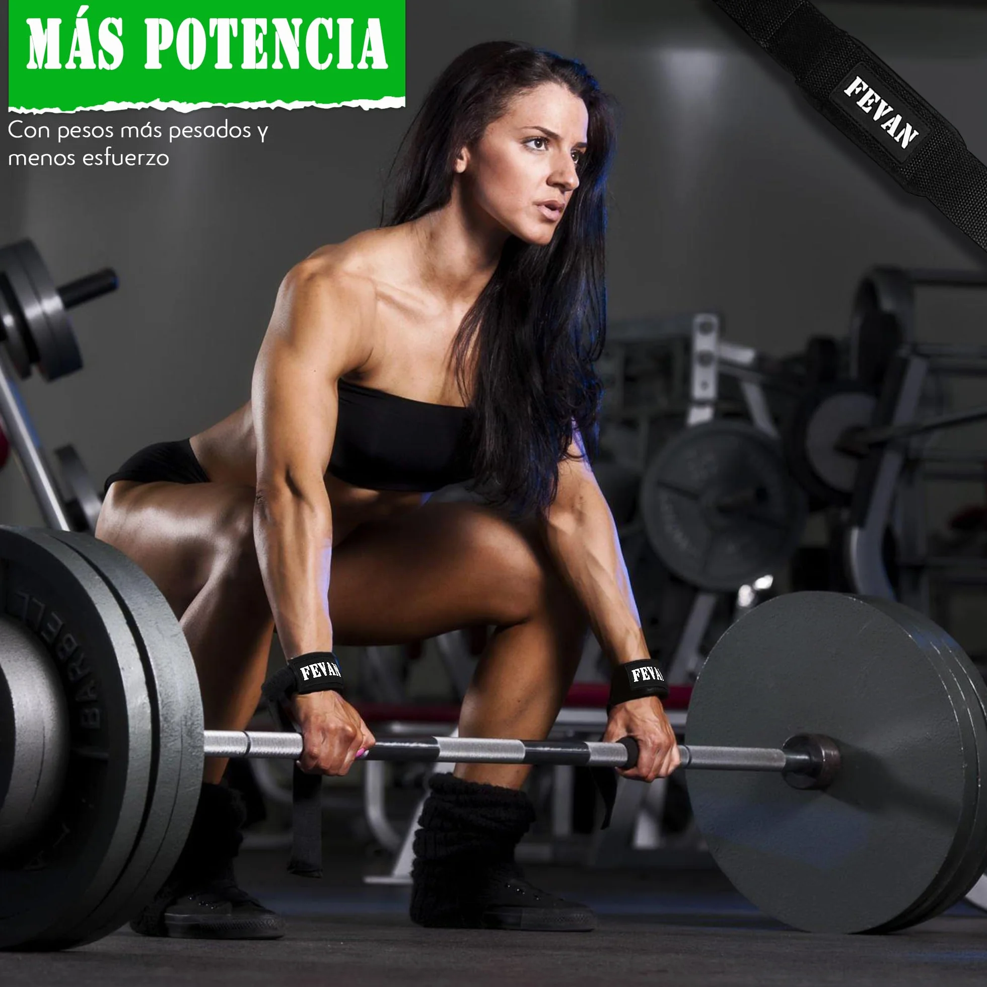 FEVAN Straps Gym - Podnoszenie ciężarów - Paski do podnoszenia ciężarów - Podnoszenie ciężarów - Chwyt Siłowni - Paski do podnoszenia ciężarów dla kobiet i mężczyzn