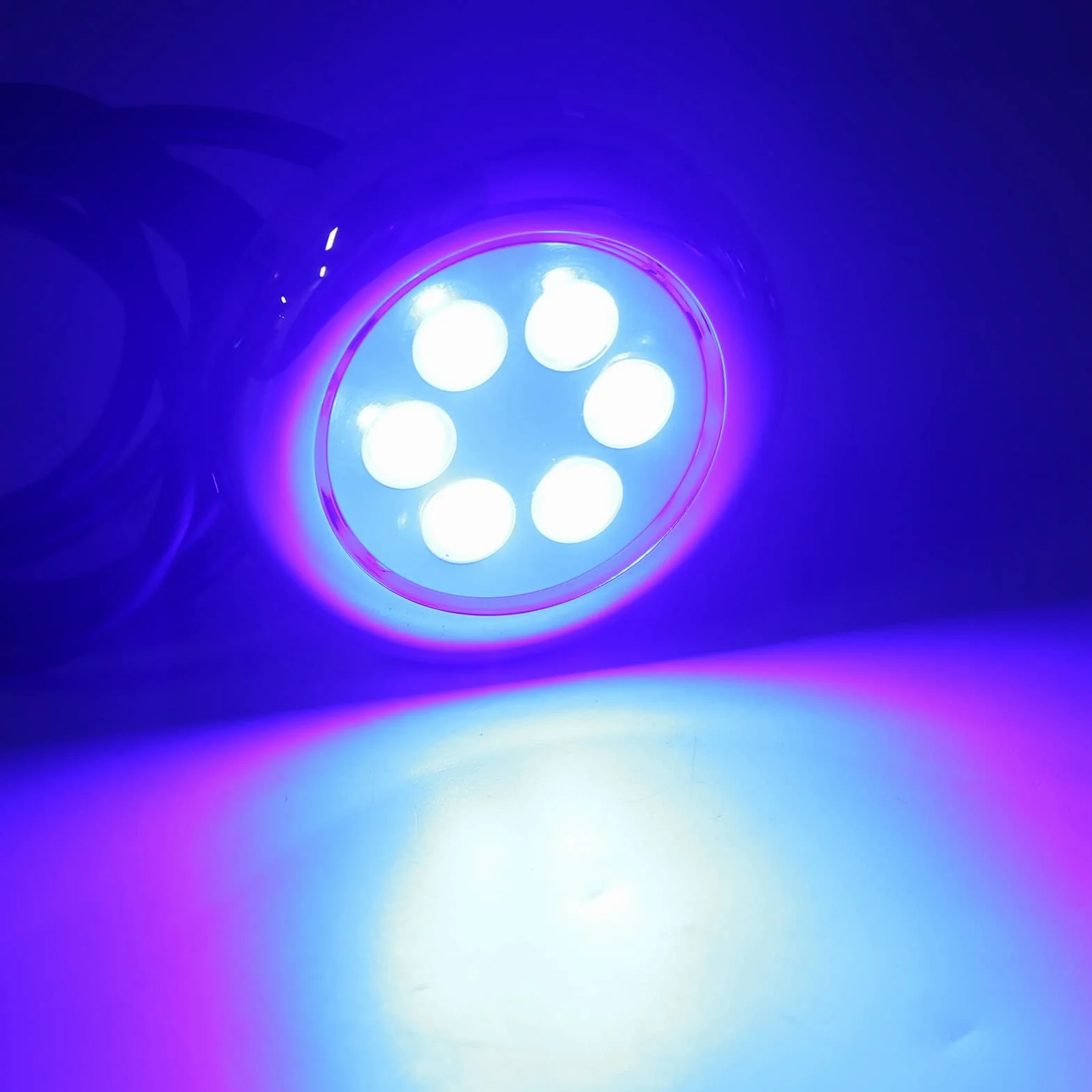 LED Podwodne światła łodzi, 3.5in IP68 wodoodporny LED podwodne światło, montaż powierzchniowy, 12V-24VDC, podwodne światło pawęż dla łodzi Jachty Rejsy Statki Żaglówki Ponton pawę