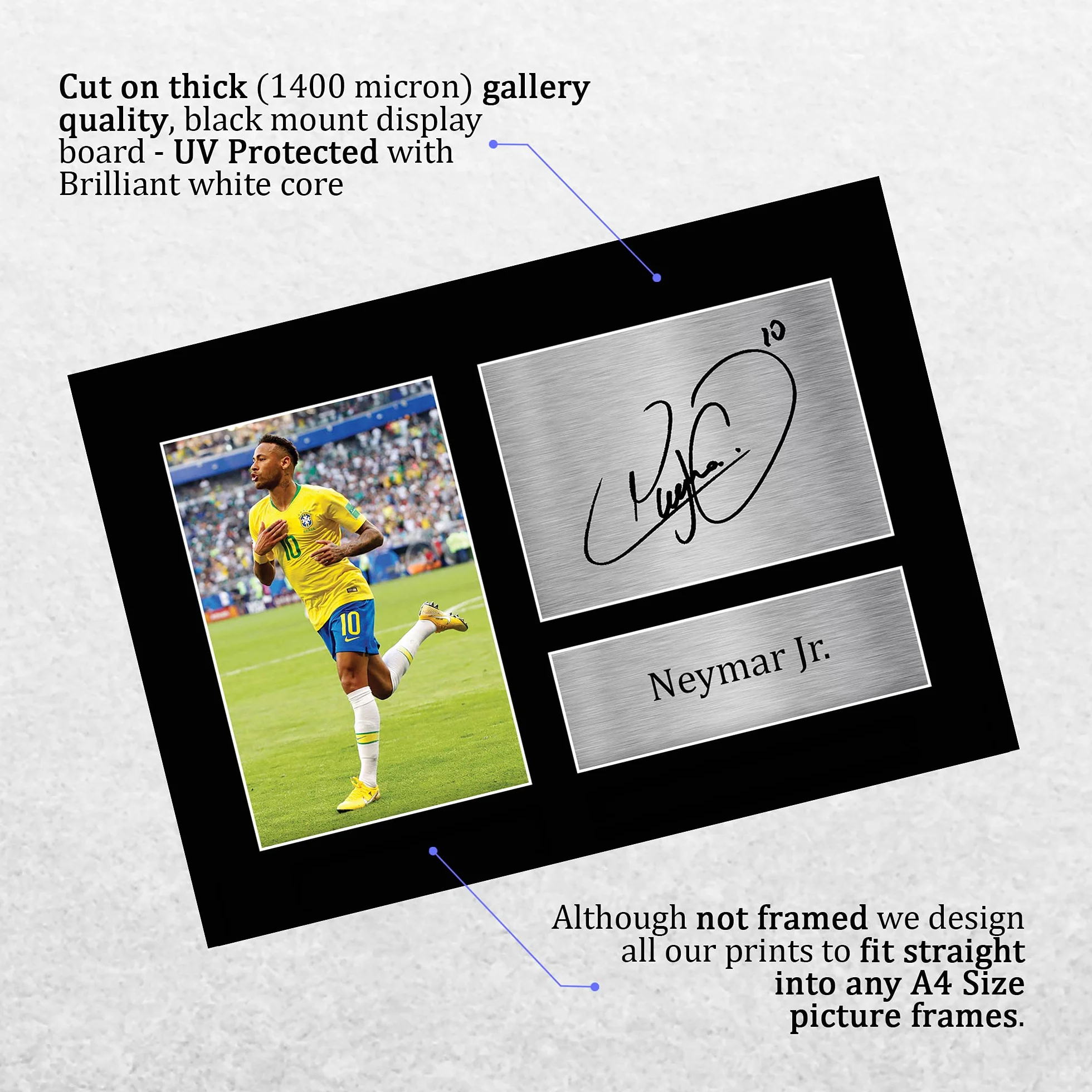 A4 Neymar Jr Brazylia prezenty z nadrukiem podpisanego autografem