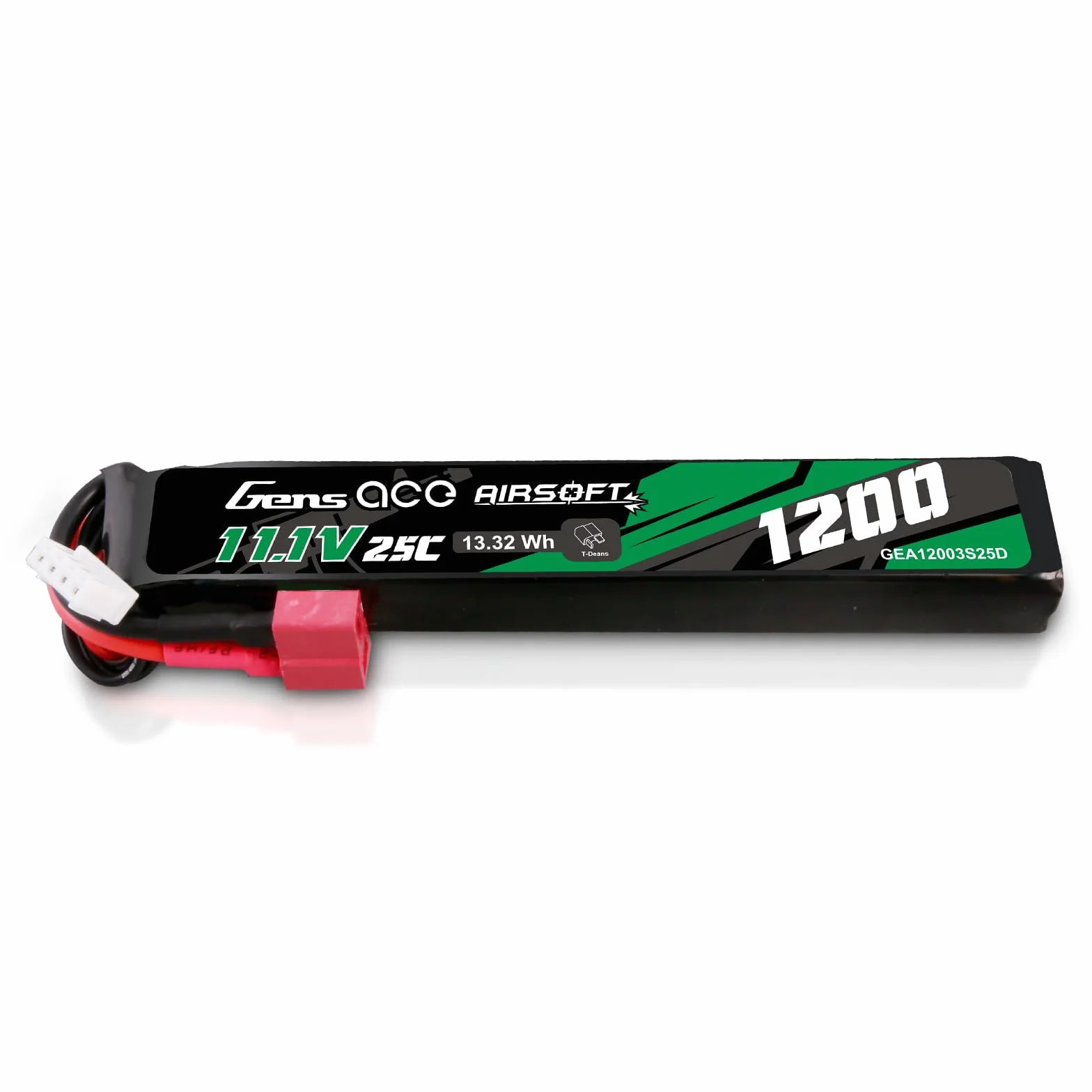 Gens ace 3S 1200 mAh 11,1 V 25C Lipo Airsoft akumulator z Deans T