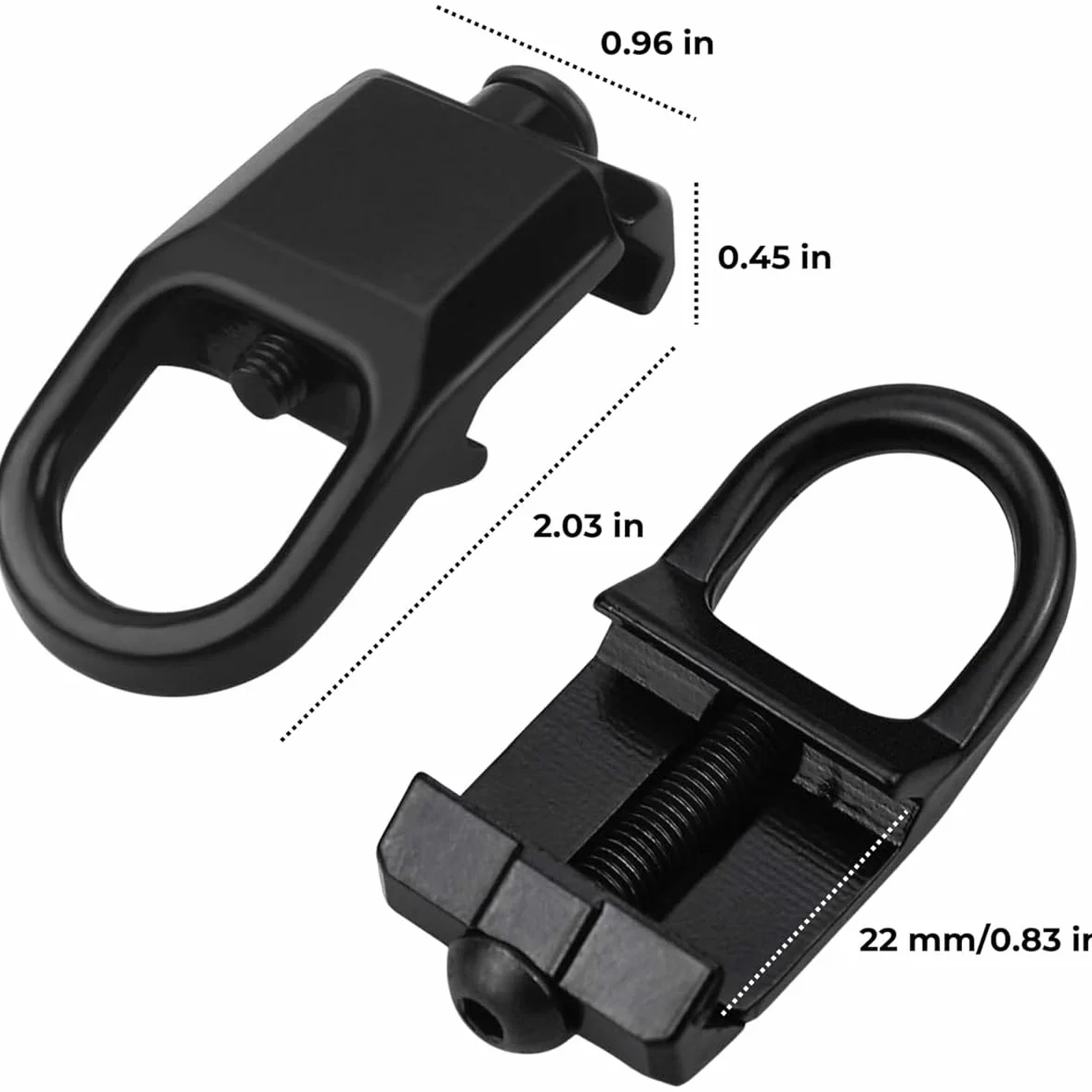 2 szt. Adapter do paska prowadzącego płyta montażowa zdejmowany pasek do szyn Picatinny 20 mm zacisk szybkiego zwalniania adapter