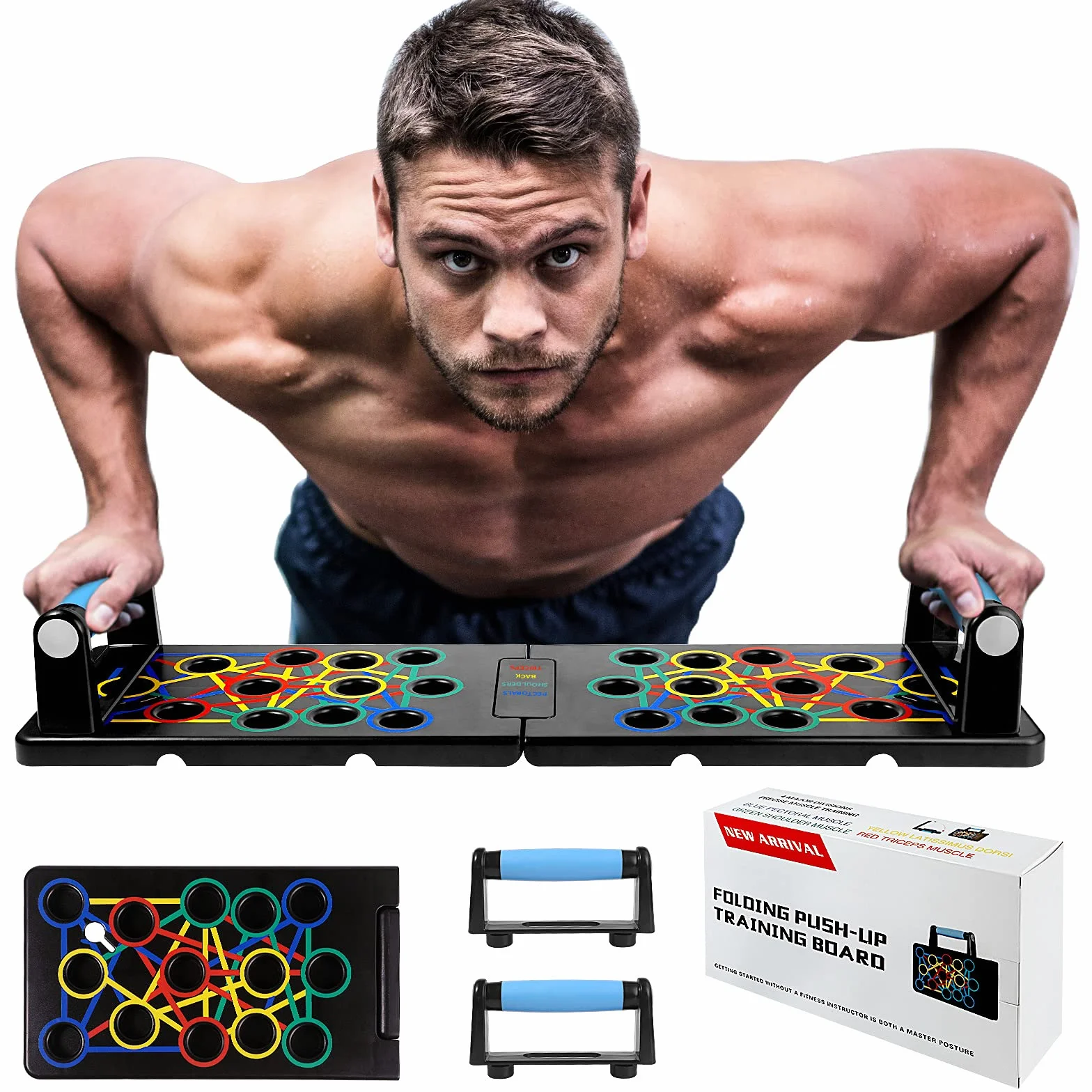 U/D 24 w 1 deska push-up wielofunkcyjna składana przenośna fitness trening narzędzia push-up stojaki deska do ćwiczeń deska do ćwiczeń, ćwiczenia domowe dla mężczyzn/kobiet