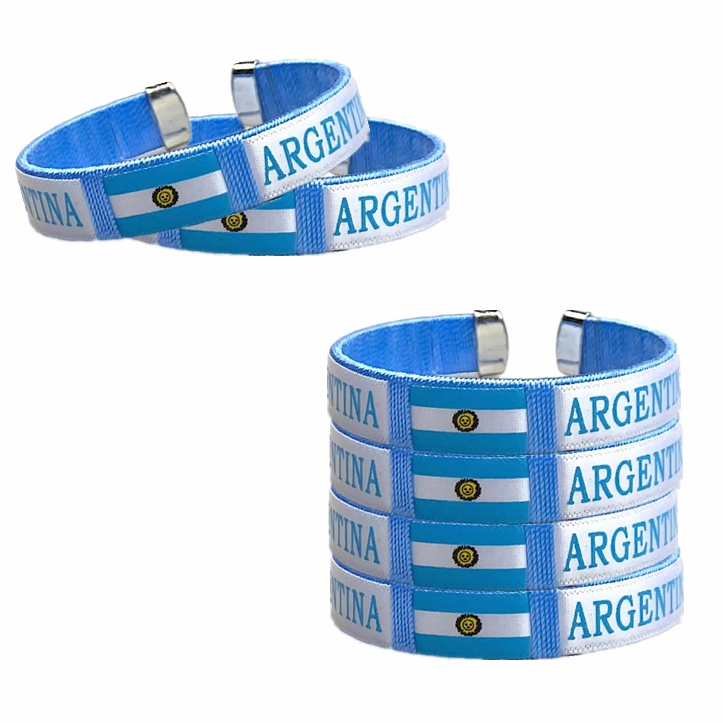 Opaska na nadgarstek z flagą kraju z motywem Argentyny, modna bransoletka sportowa dla fanów piłki nożnej, bransoletki z logo flagi świata, opaski sportowe do gier sportowych, wydarzeń, mistrzostw