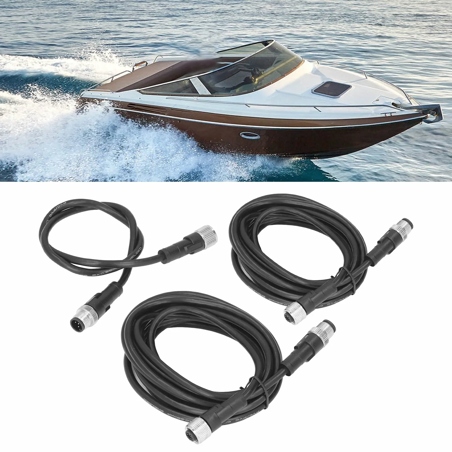Przedłużacz KIMISS, Kabel Opadowy Szkieletu łodzi do NMEA 2000 Zamiennik dla Garmin Lowrance Simrad B & G Navico Networks(4 metry)