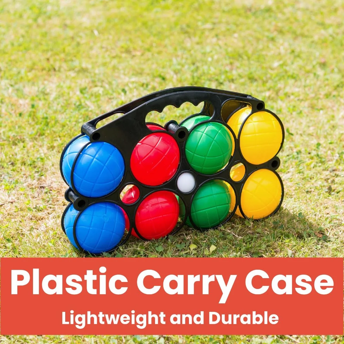 Toyrific Jeu de Boules Classiques en Plastique pour Jeux de Jardin familiaux BGG1535