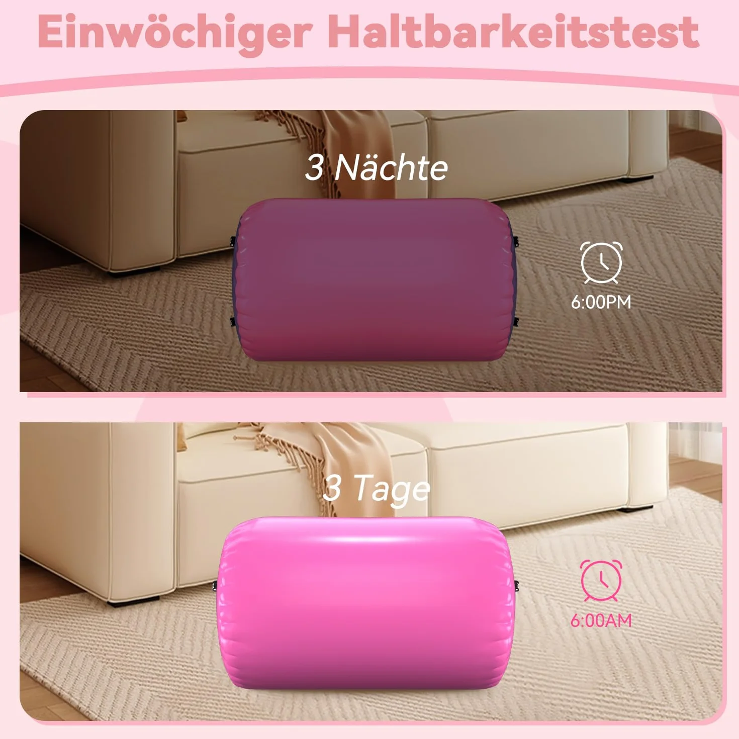 DOBESTS Air Roll, nadmuchiwana mata gimnastyczna z pompką, do treningu