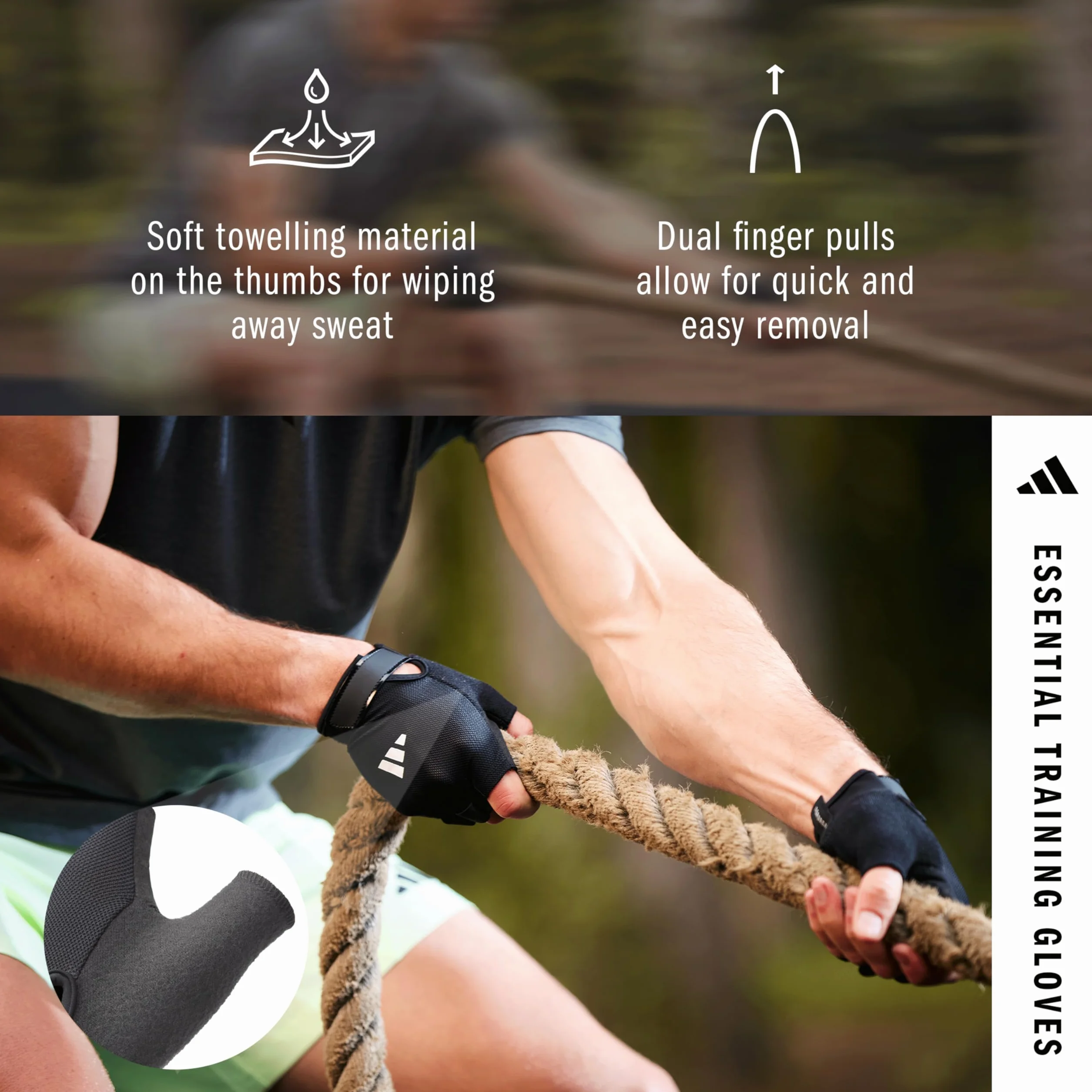 adidas Unisex – Essential rękawice treningowe dla dorosłych